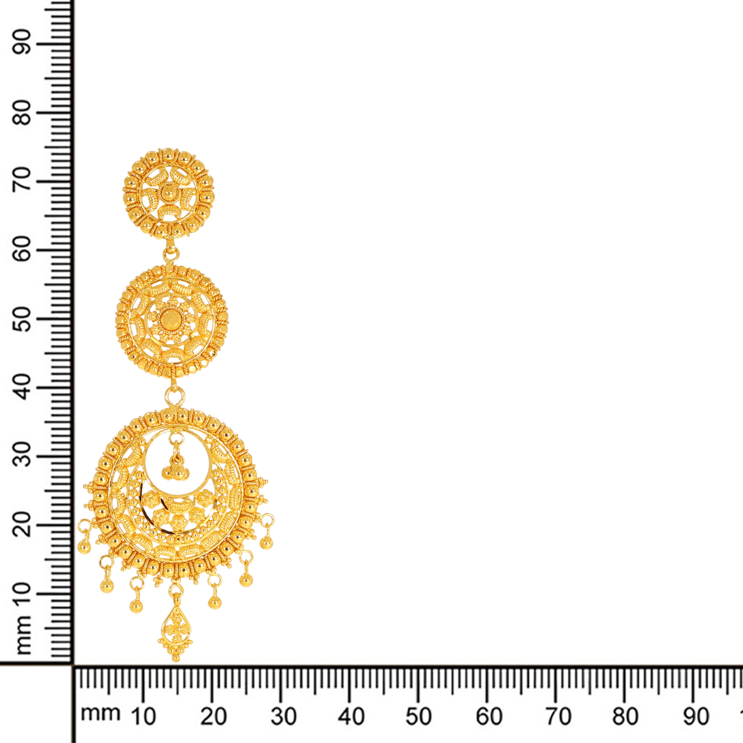 Trio Union Gold Chandbali Earrings - Senco Gold and Diamonds