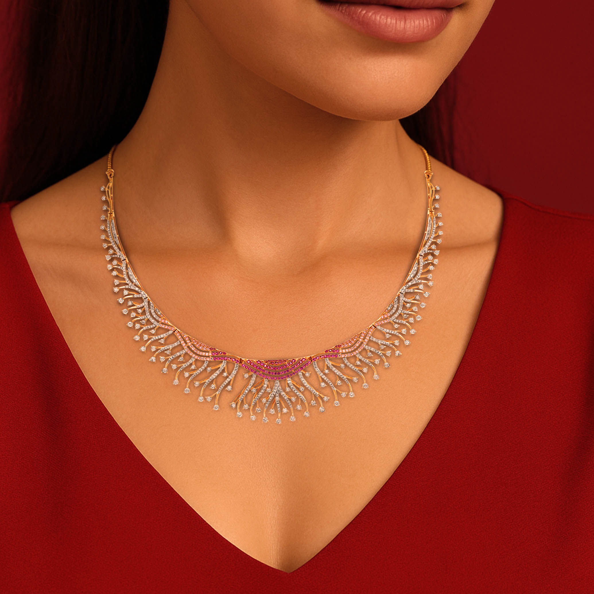 Eclectic Radiance Diamond Necklace - Senco Gold and Diamonds