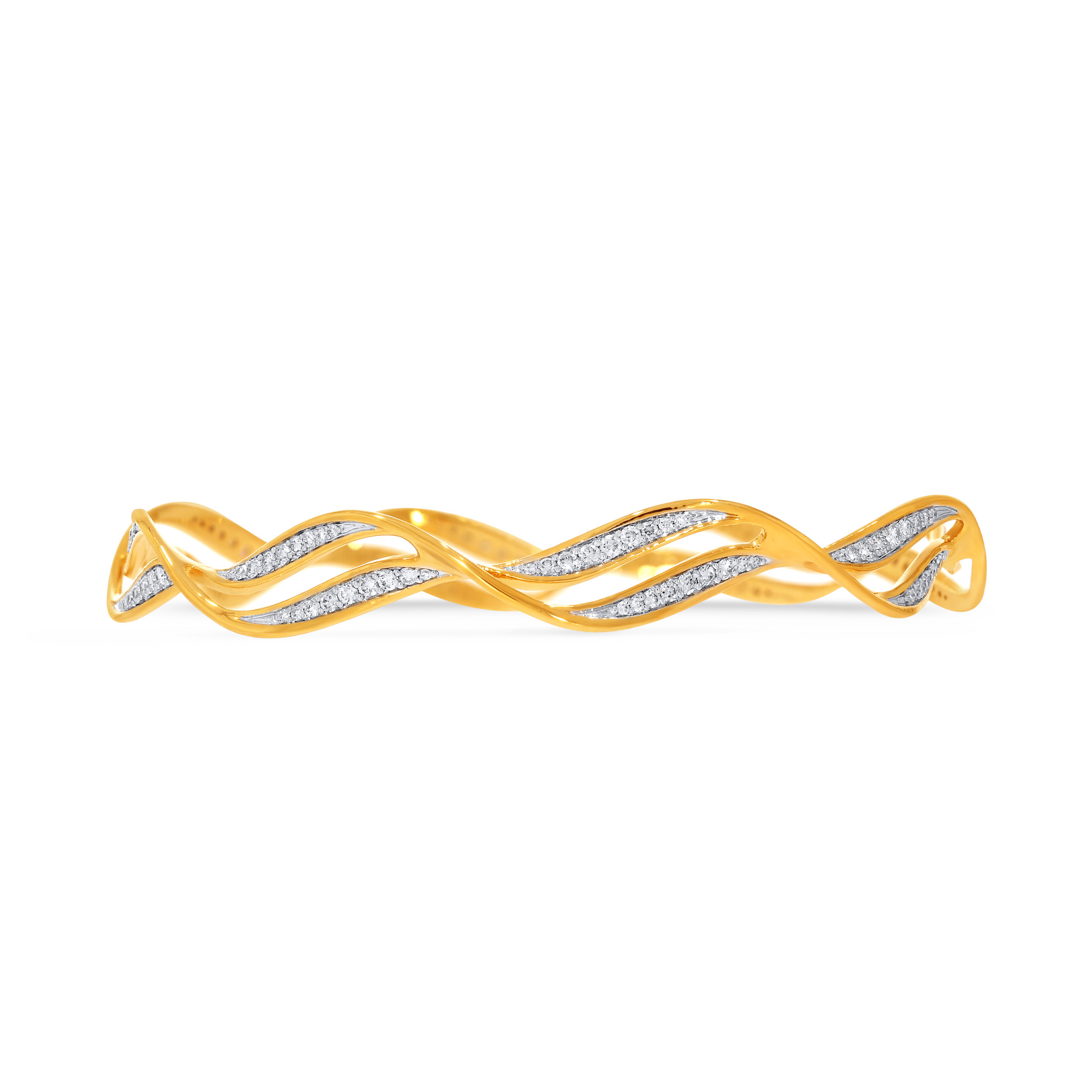 Artisan Wave Diamond Luxe Bangle - Senco Gold and Diamonds