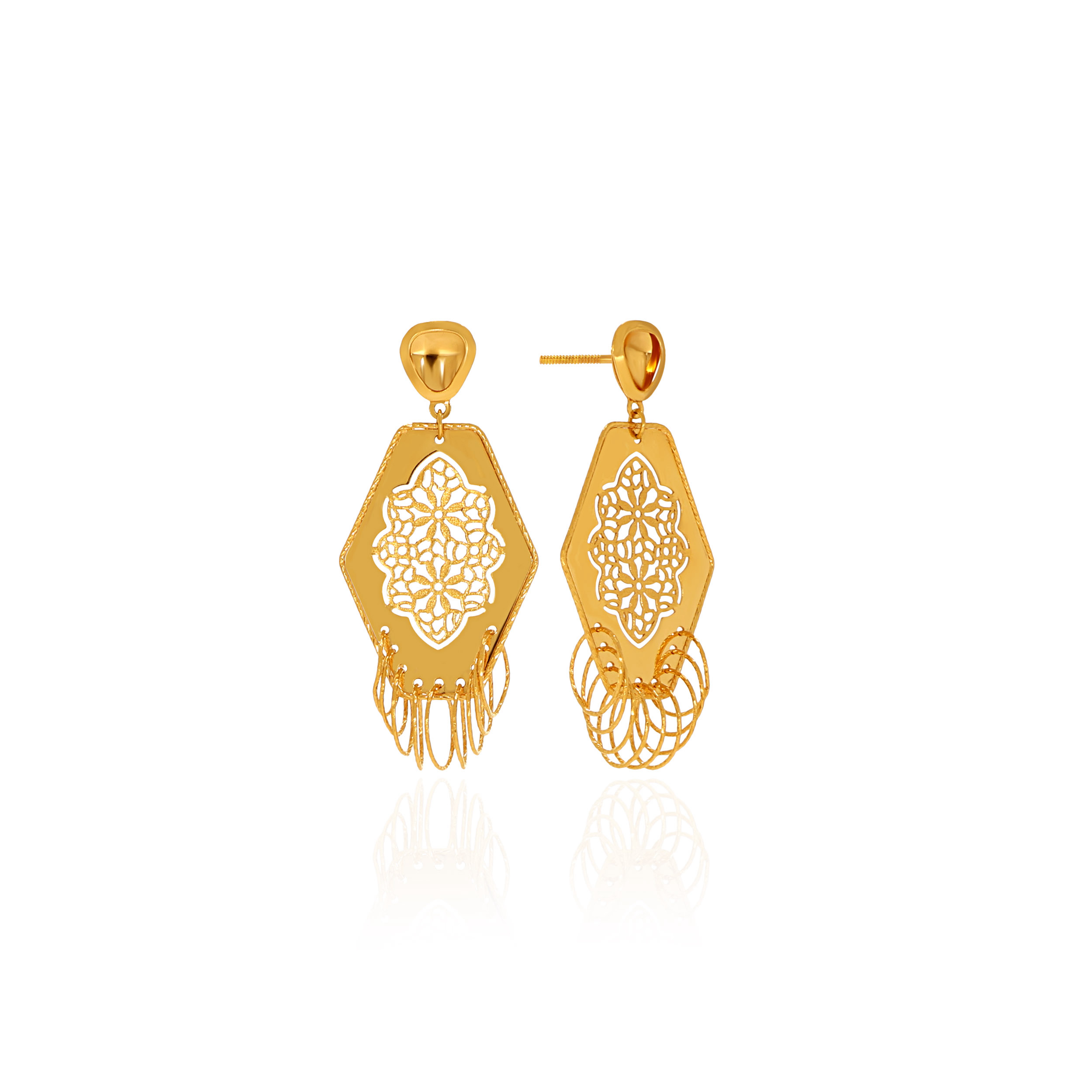 Hexa Harmony Gold Earrings - Senco Gold and Diamonds
