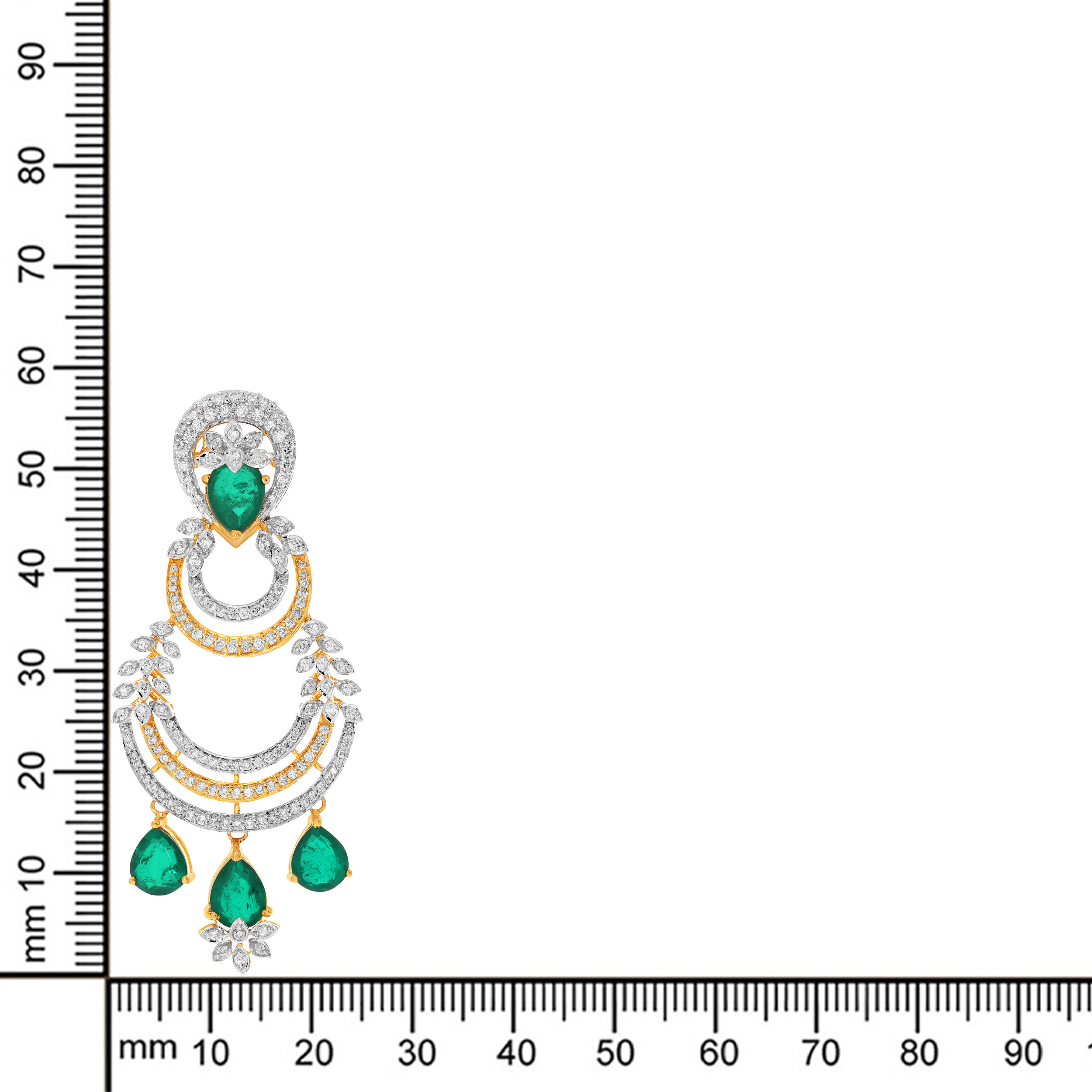 14K Yellow Gold Diamond Drop Earrings-DTGN-D000787118 - Senco Gold and Diamonds