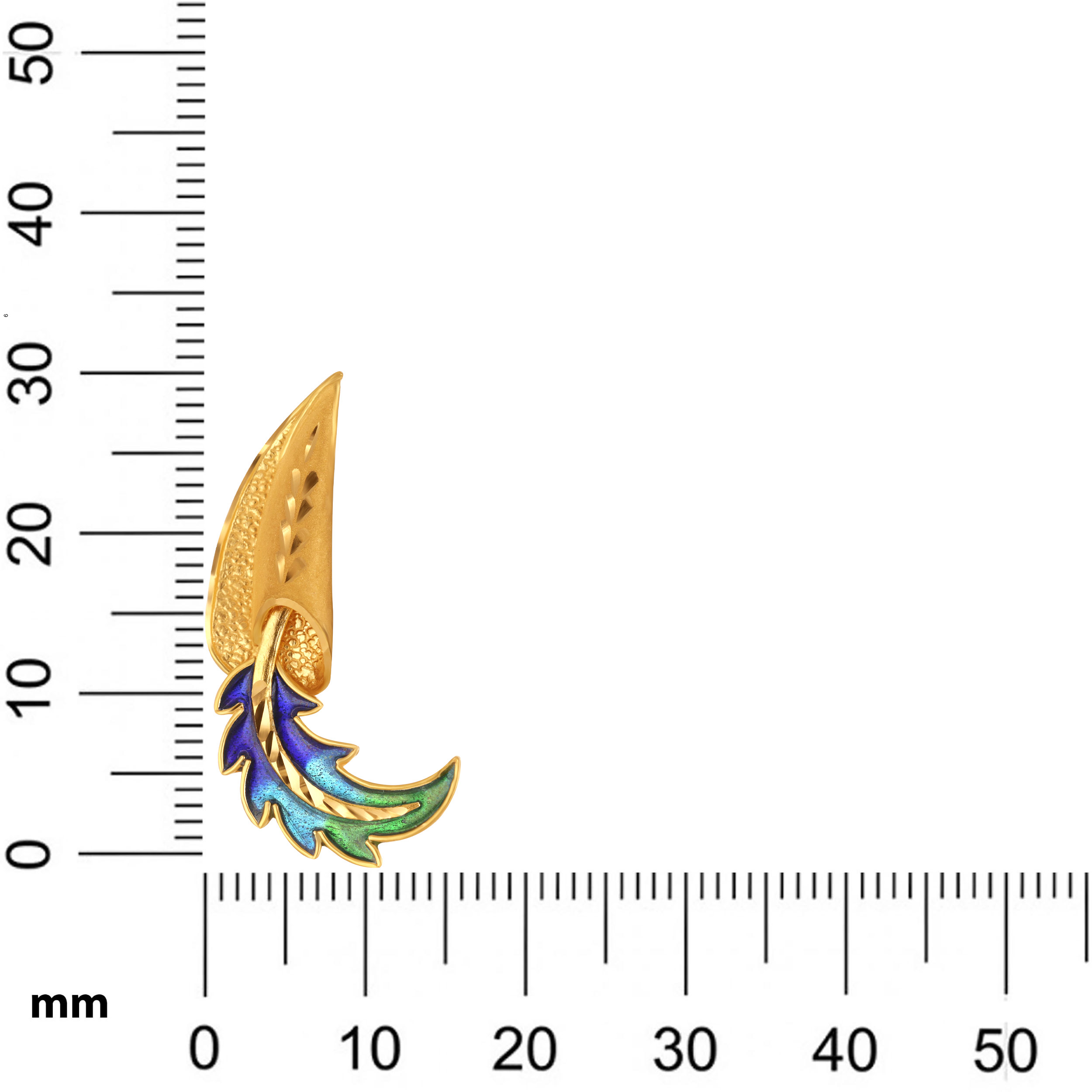 Elysian Plume Gold Studs - Senco Gold and Diamonds