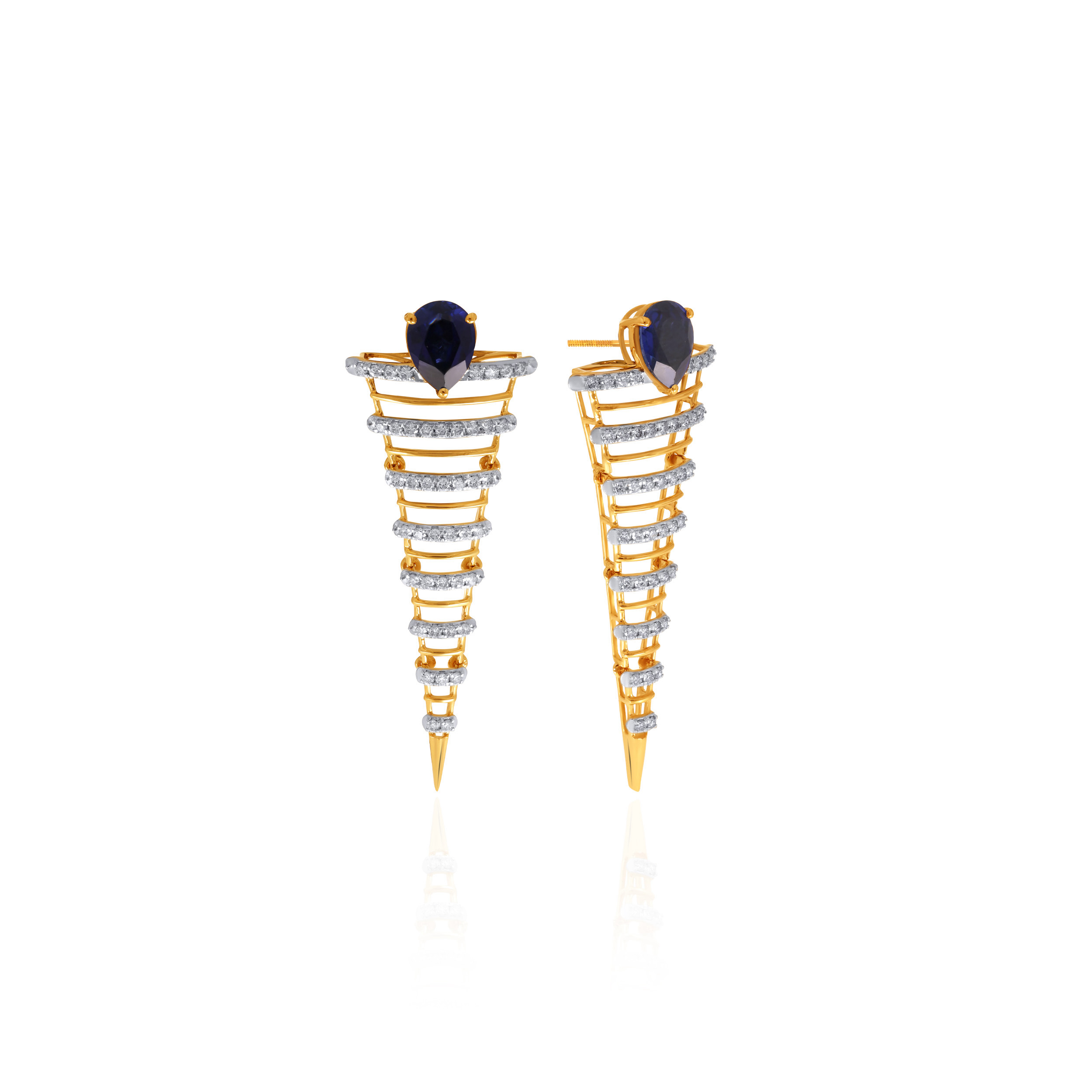 Chic Vase Diamond Earrings - Senco Gold and Diamonds