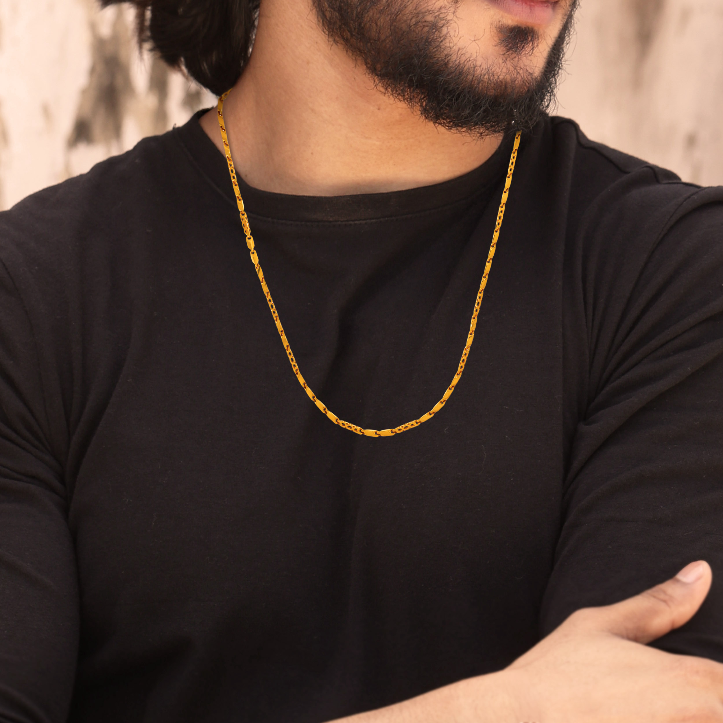 Eterna Figaro Men's Gold Chain - Senco Gold and Diamonds