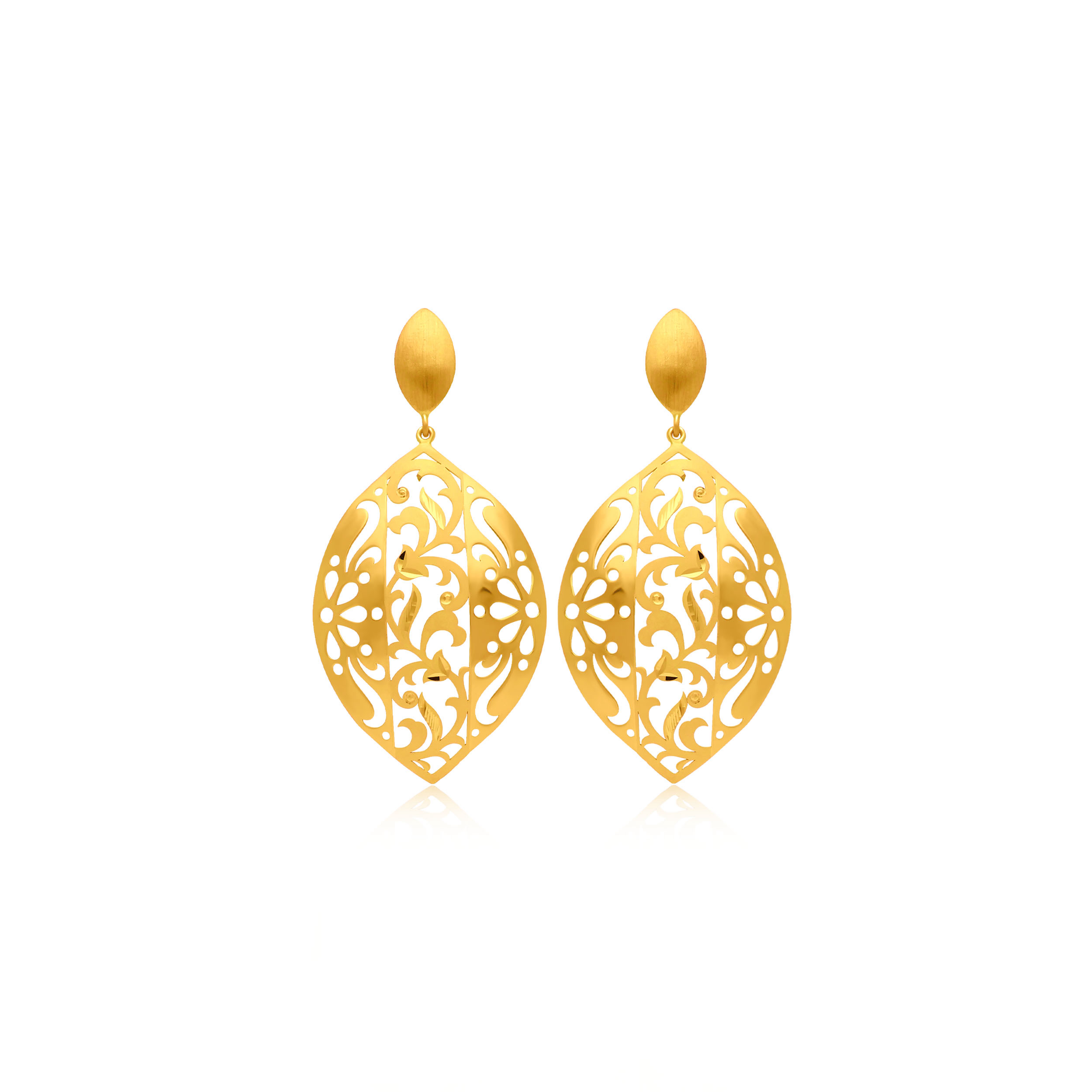Art of Flora Gold Earrings - Senco Gold and Diamonds