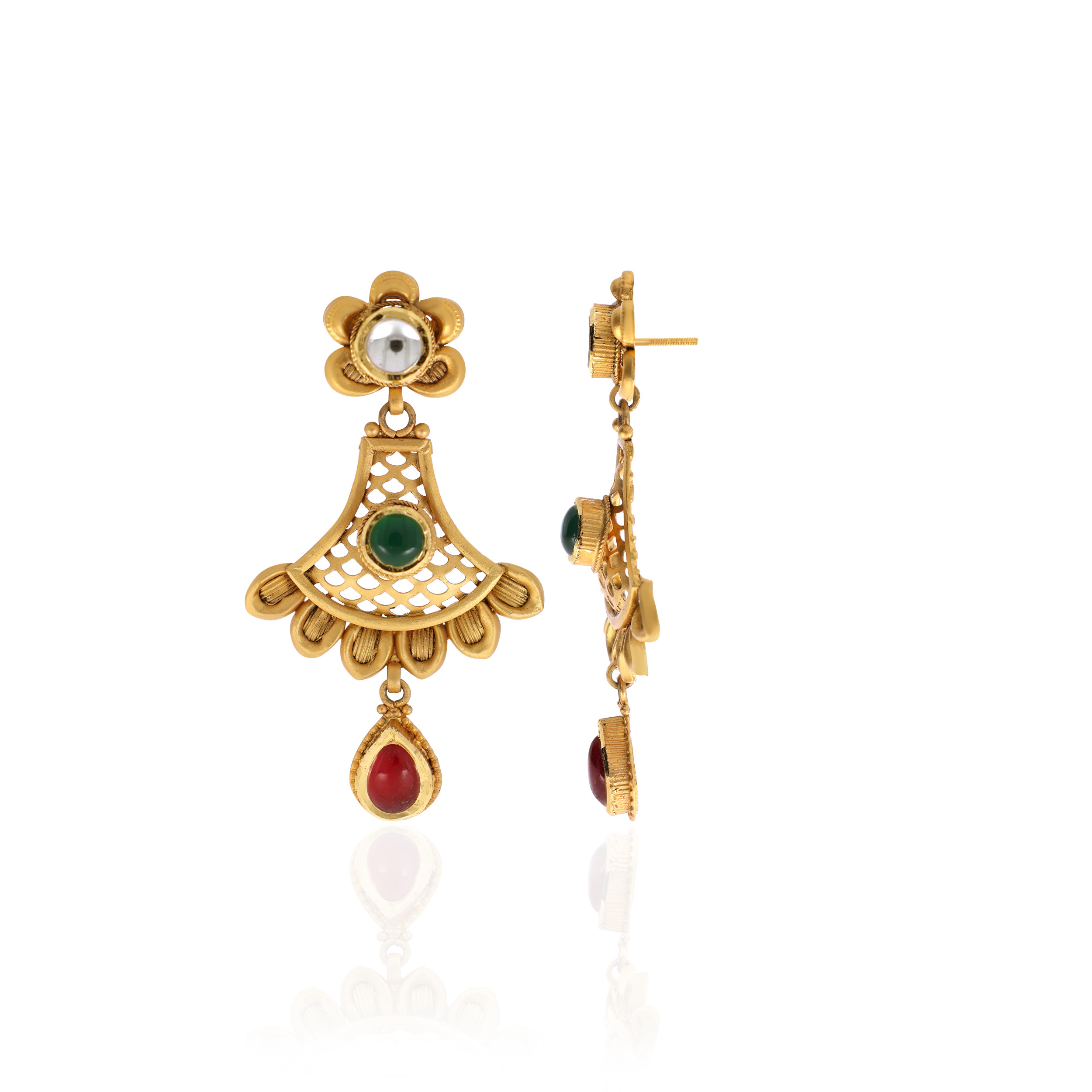 22K Yellow Gold Earrings-GPGN-D000595912 - Senco Gold and Diamonds