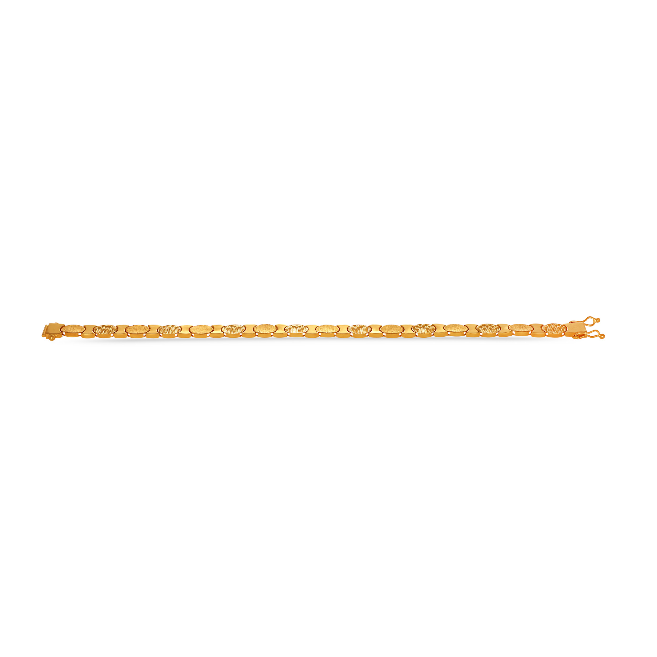 Circle Edge Men's Gold Wristlet - Senco Gold and Diamonds