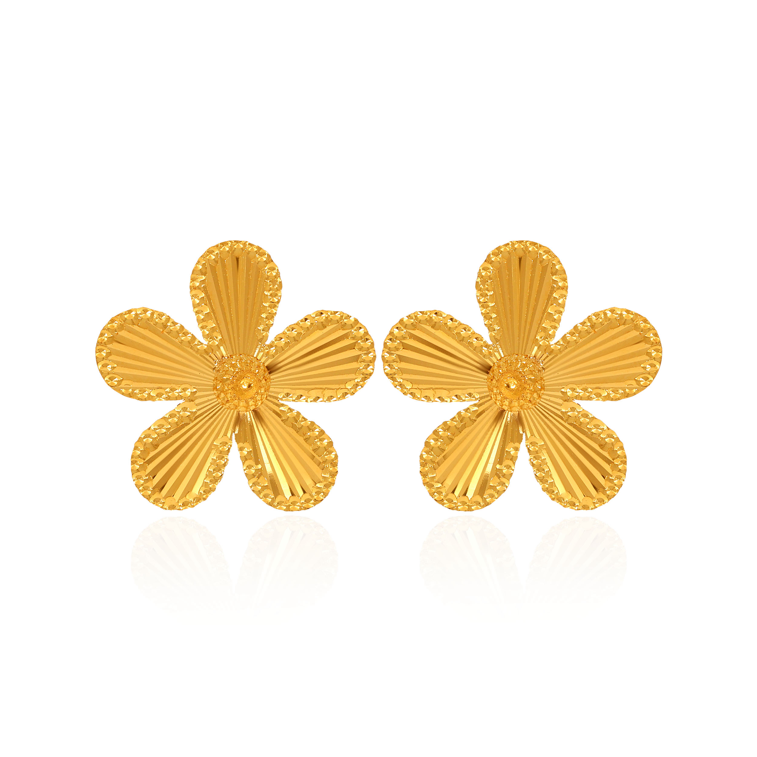 22K Yellow Gold Gold Studs Earrings-GP-D000615626 - Senco Gold and Diamonds