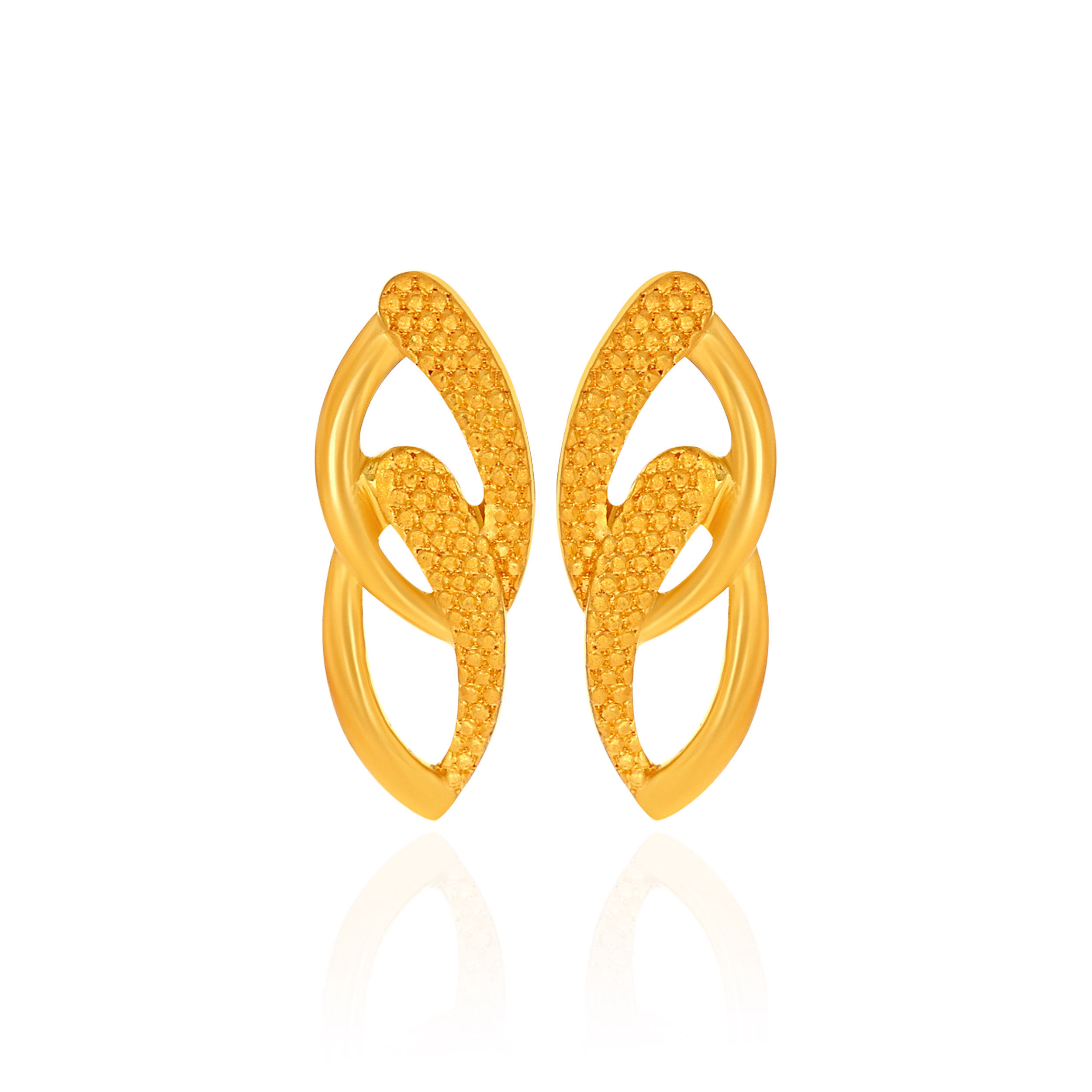 Lira Gold Intertwine Studs - Senco Gold and Diamonds