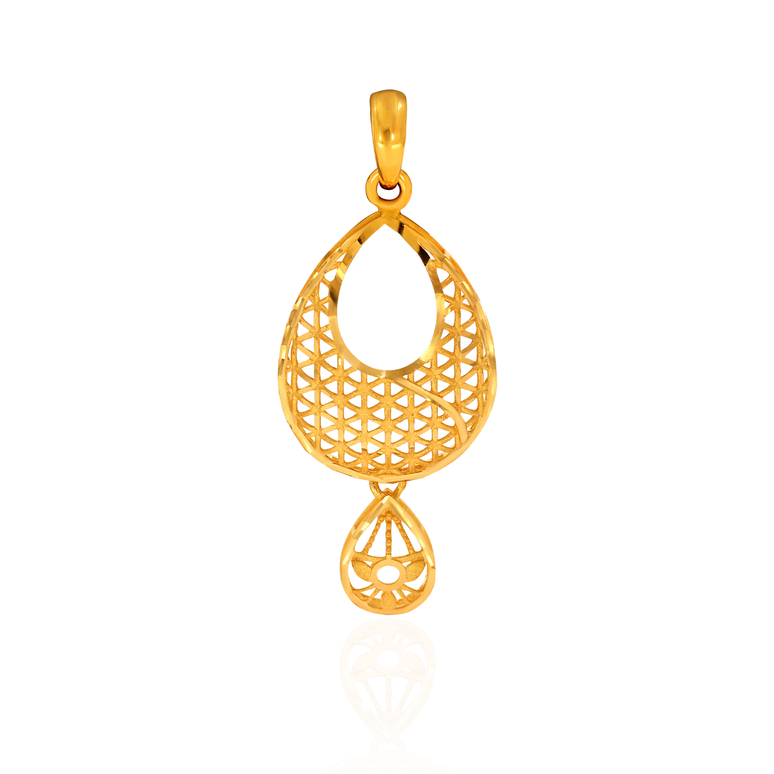 Poetic Droplet Gold Pendant - Senco Gold and Diamonds