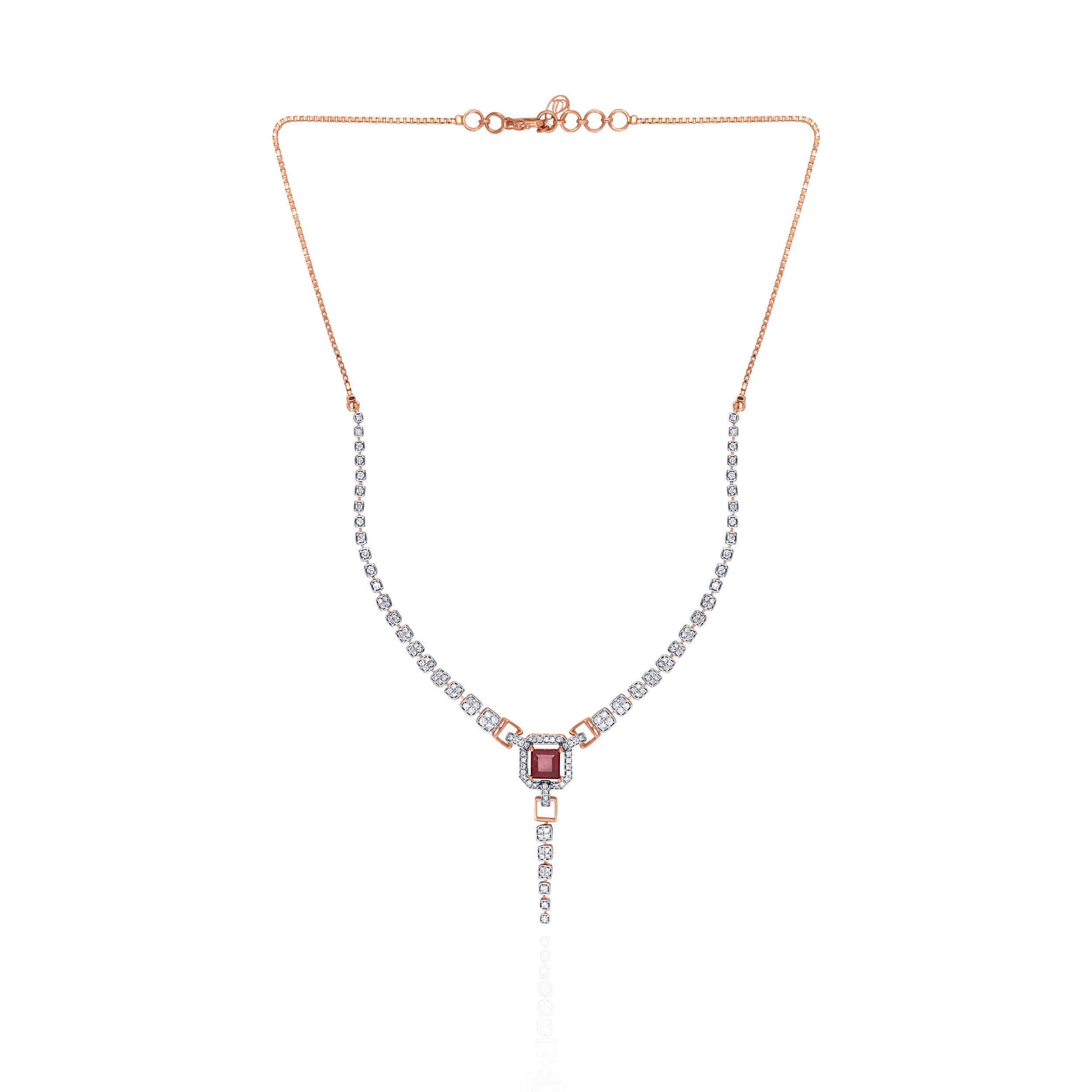 Rouge Halo Luxe Diamond Necklace - Senco Gold and Diamonds