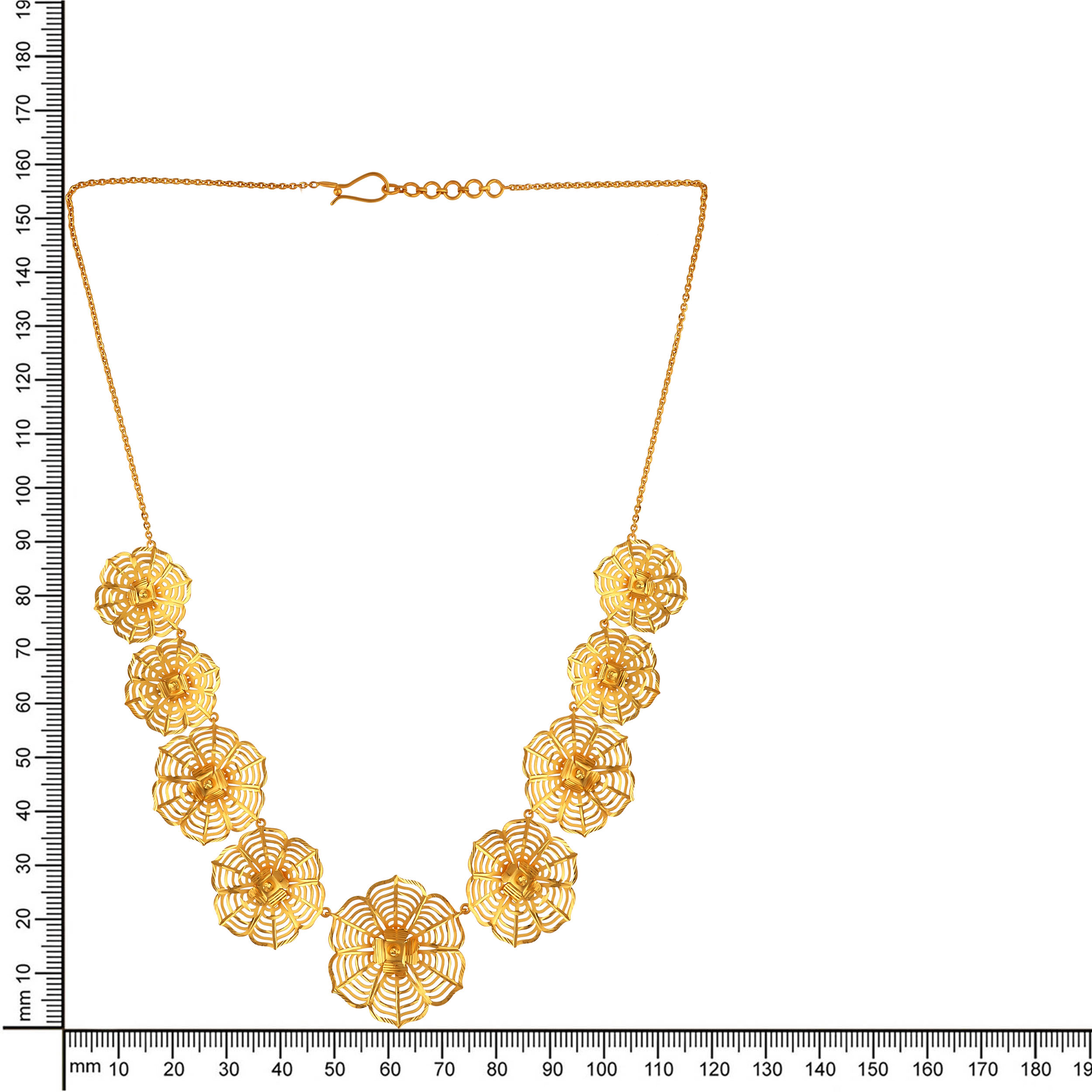 Rhythmic Floral Gold Necklace - Senco Gold and Diamonds