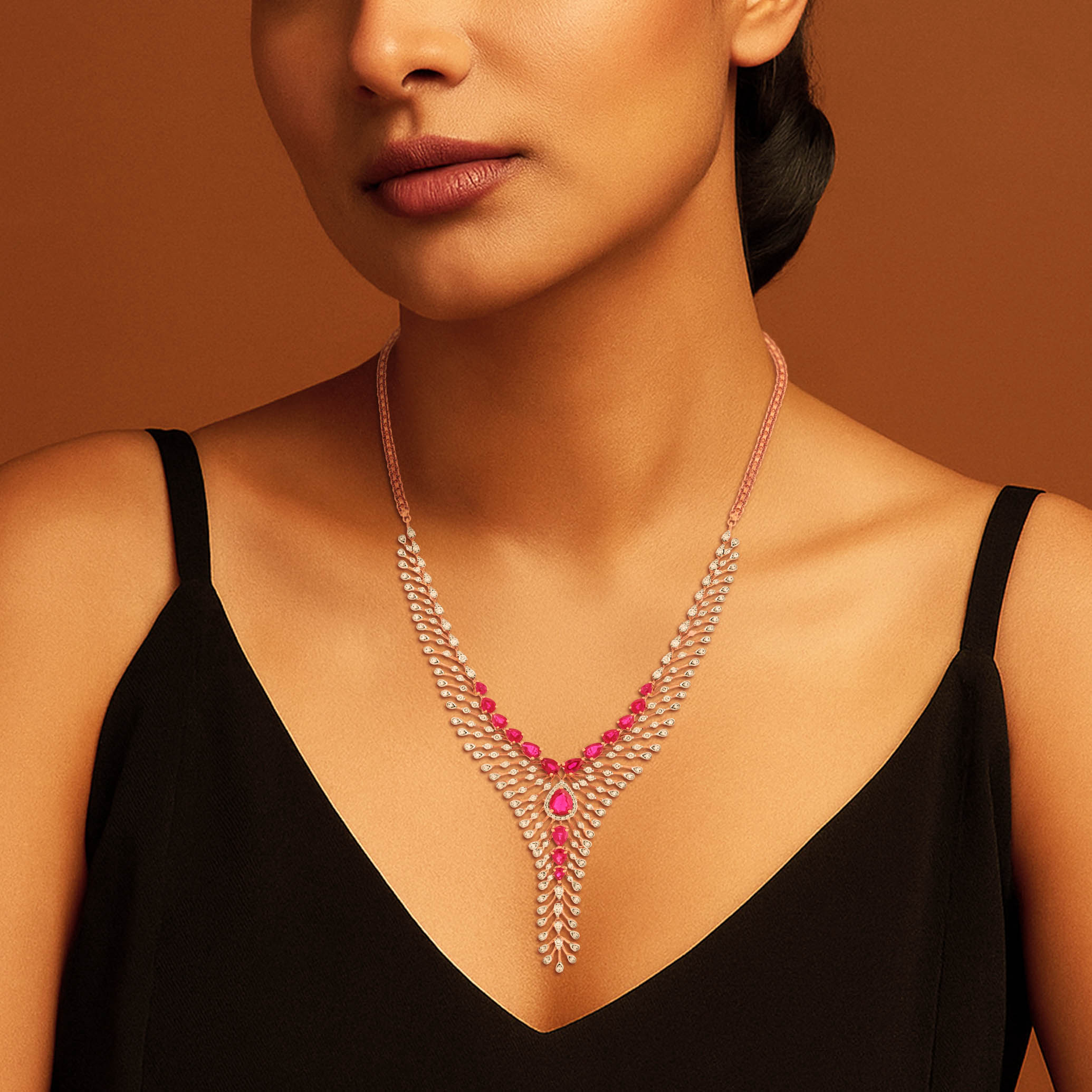 Elaris Flare Diamond Necklace - Senco Gold and Diamonds