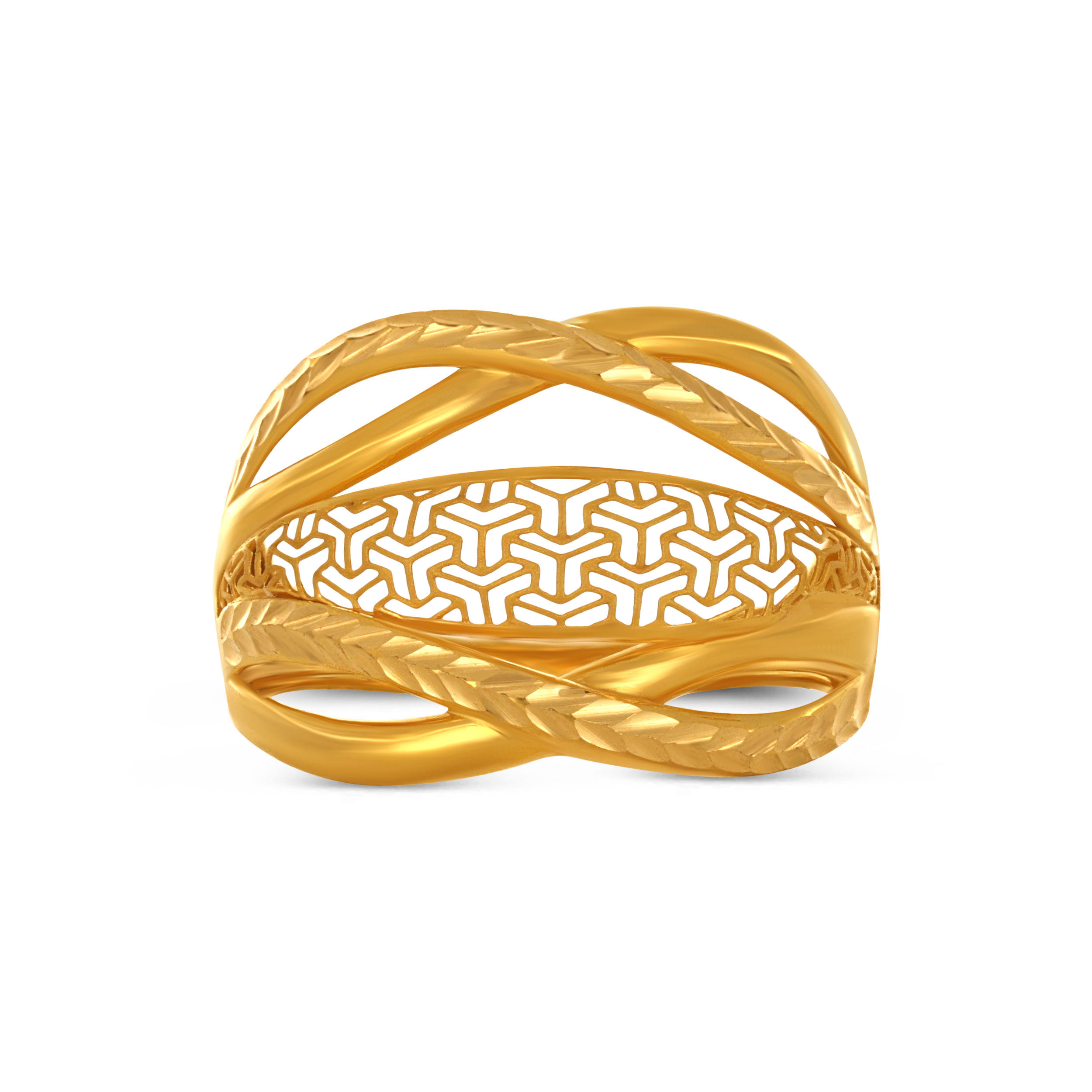 Flowy Weave Gold Ring - Senco Gold and Diamonds