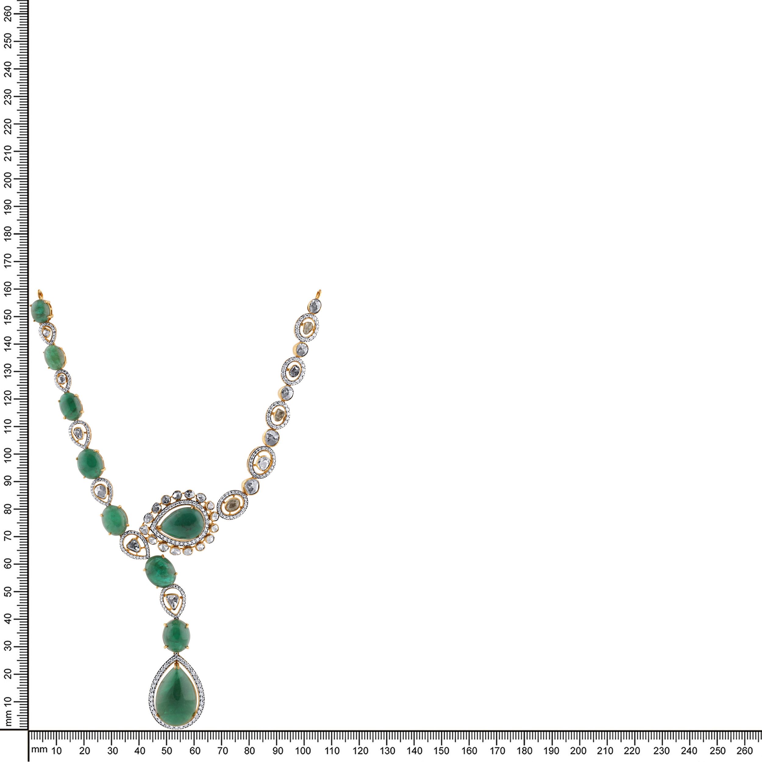 Verdant Majesty Polki Diamond Necklace - Senco Gold and Diamonds
