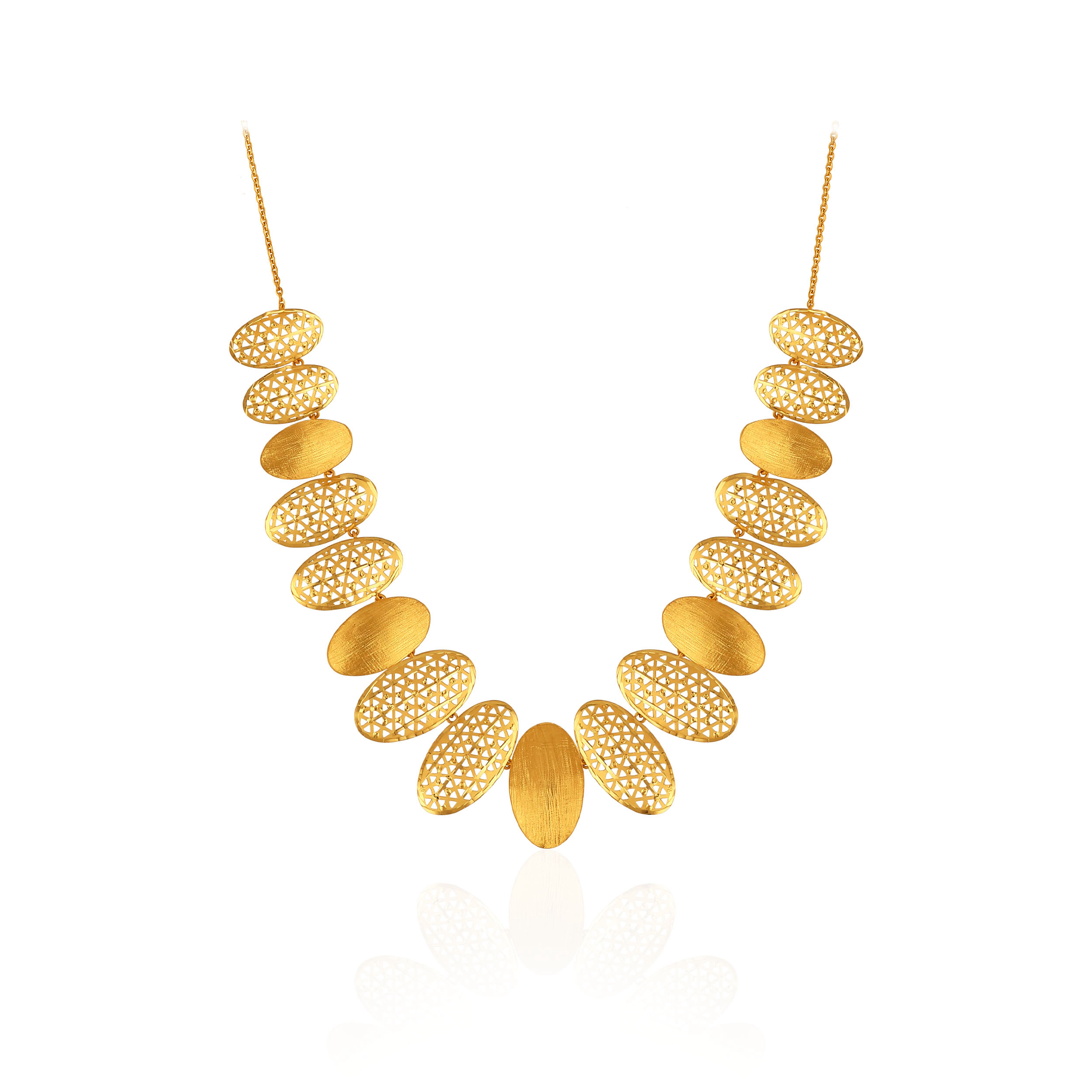 Solaire Statement Gold Necklace - Senco Gold and Diamonds
