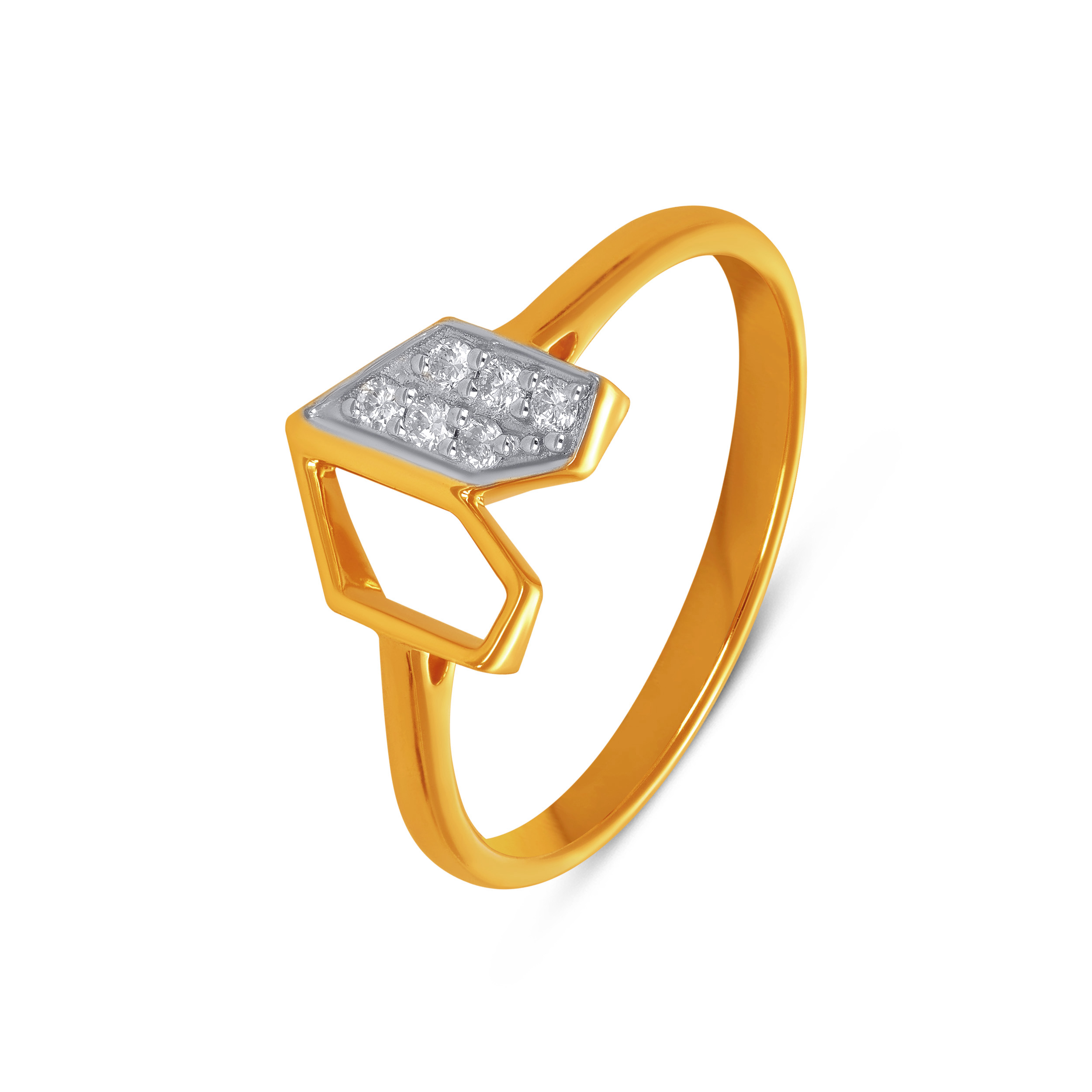 Elegant Half and Half Diamond Ring - Senco Gold and Diamonds