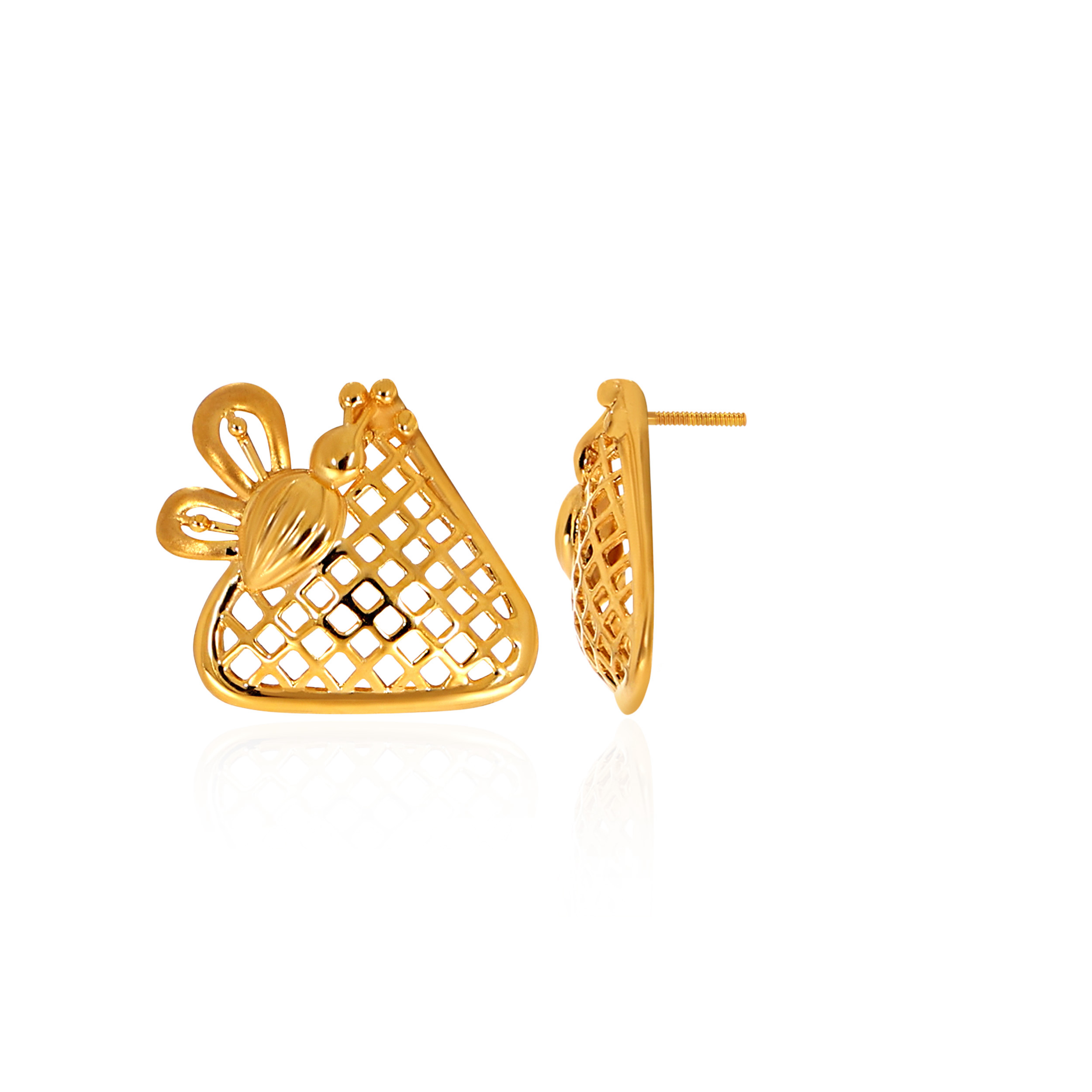 Sweet Style Gold Studs - Senco Gold and Diamonds