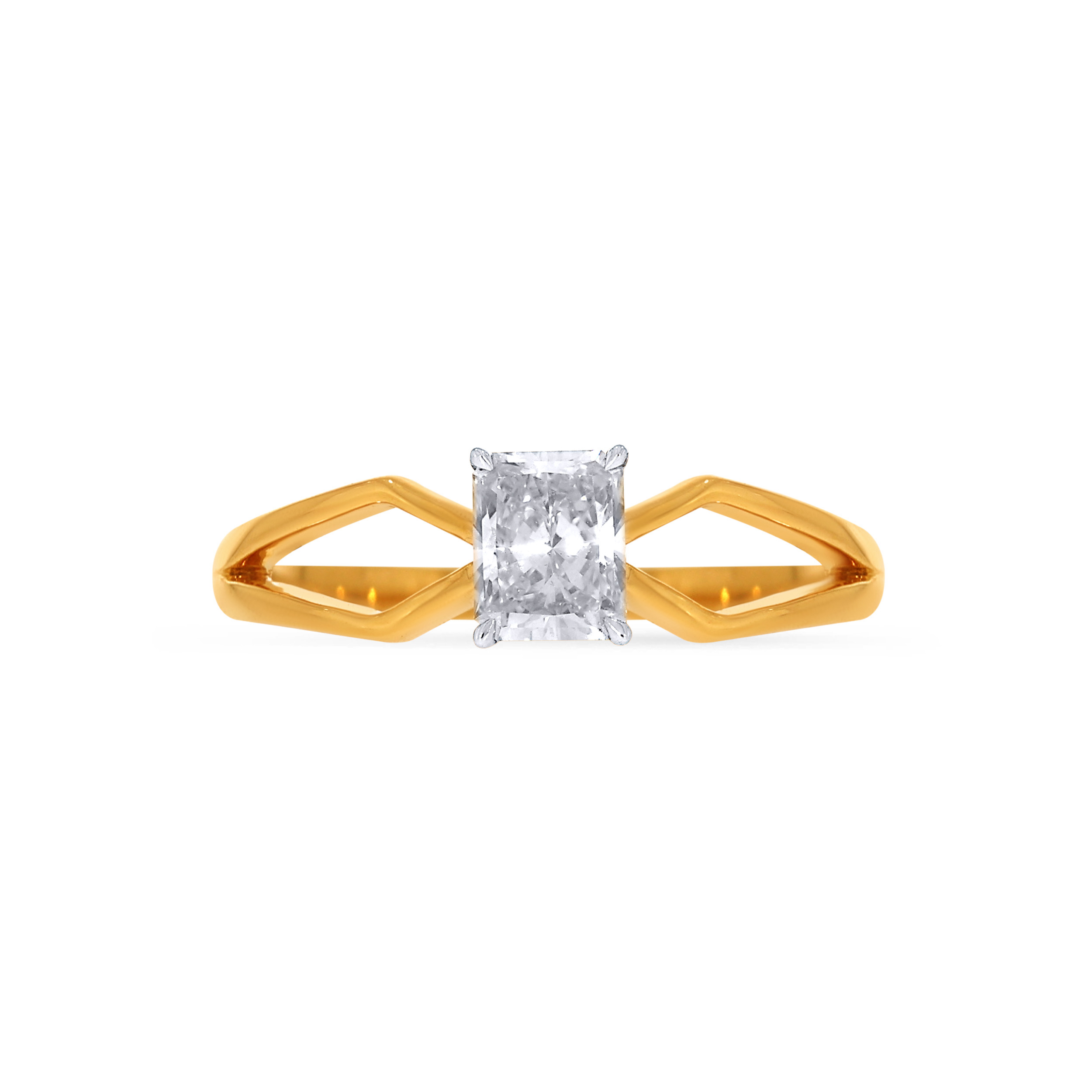 18K Yellow Gold Solitaire Ring-DLR-D000770003 - Senco Gold and Diamonds