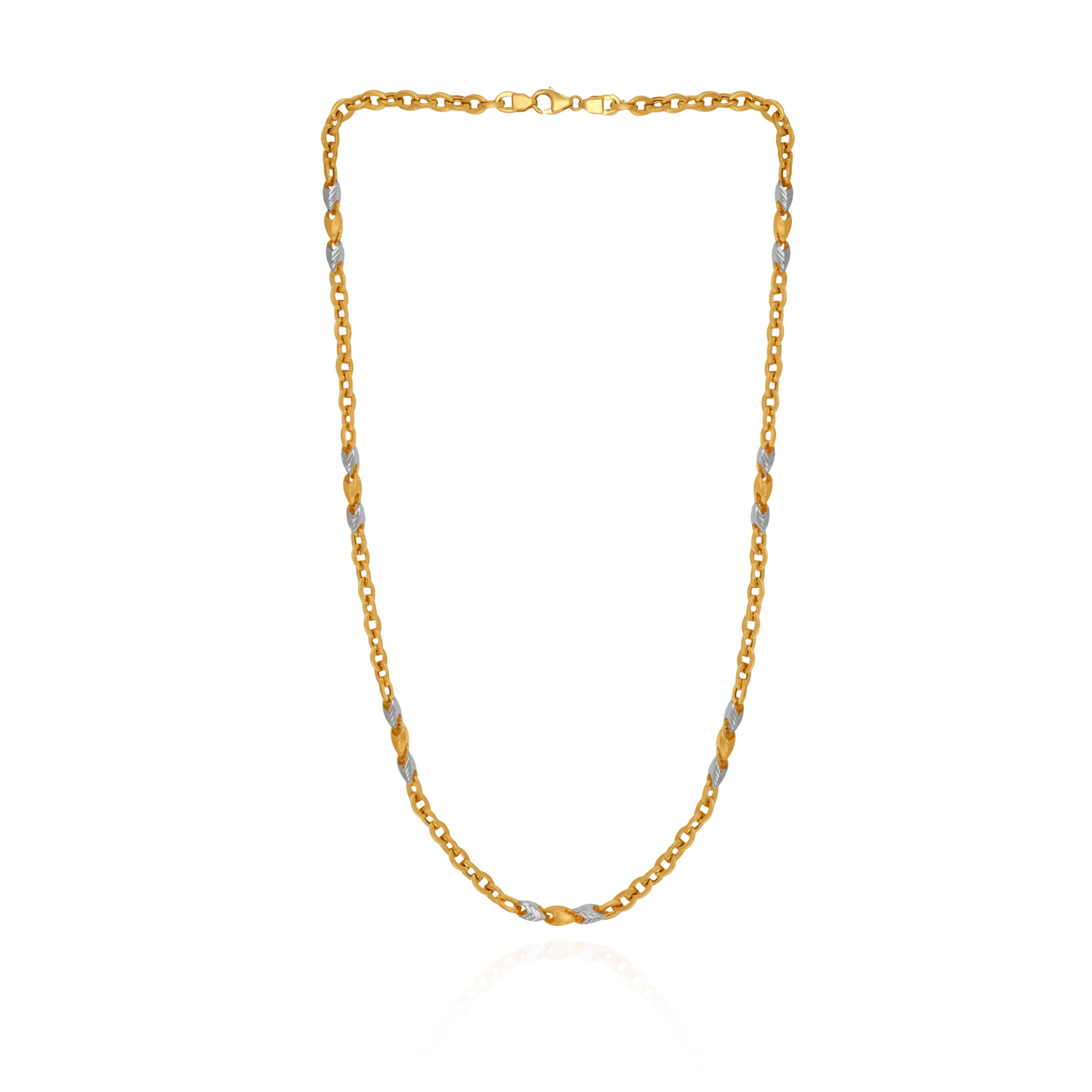Crown Twist Duo Men's Gold Chain - Senco Gold and Diamonds
