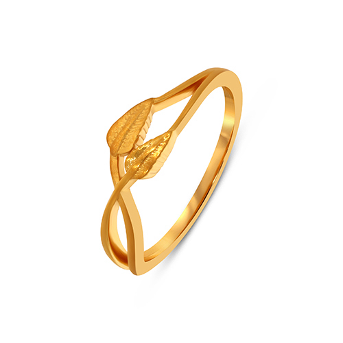 Chic Leaflet Gold Ring - Senco Gold and Diamonds