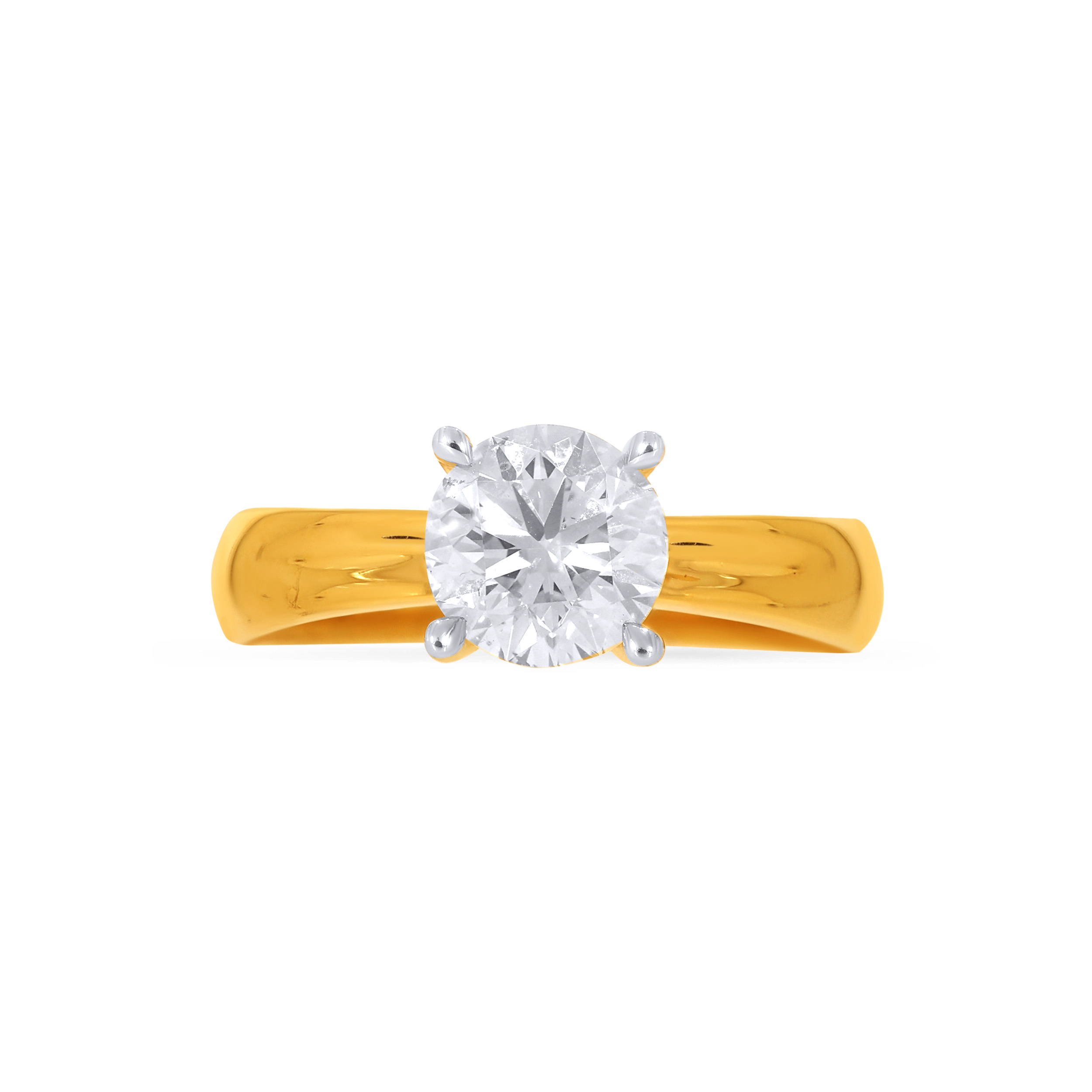 18K Yellow Gold Solitaire Ring-DLR-D000719094 - Senco Gold and Diamonds