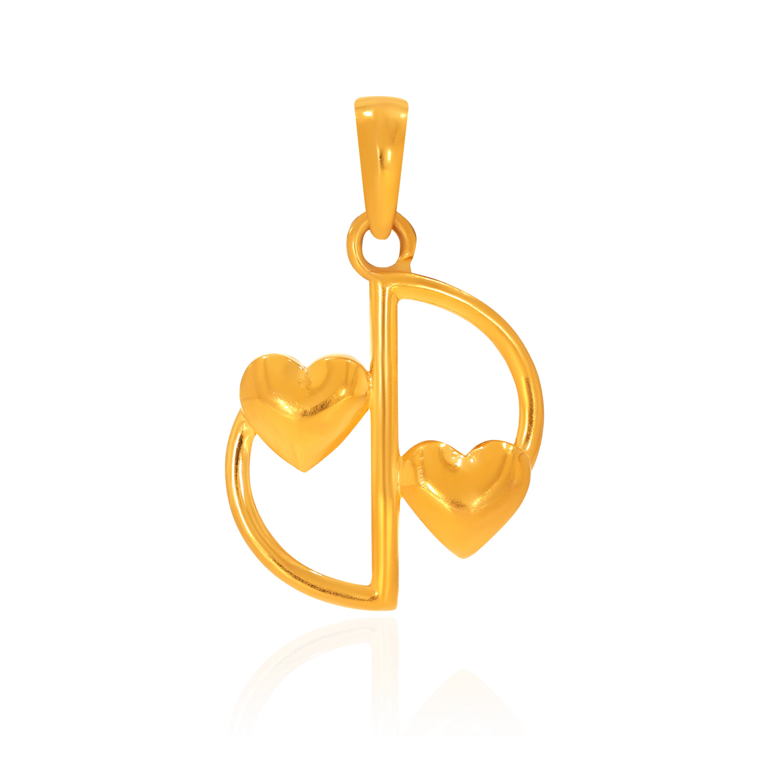 Melody Of Love Gold Pendant - Senco Gold and Diamonds