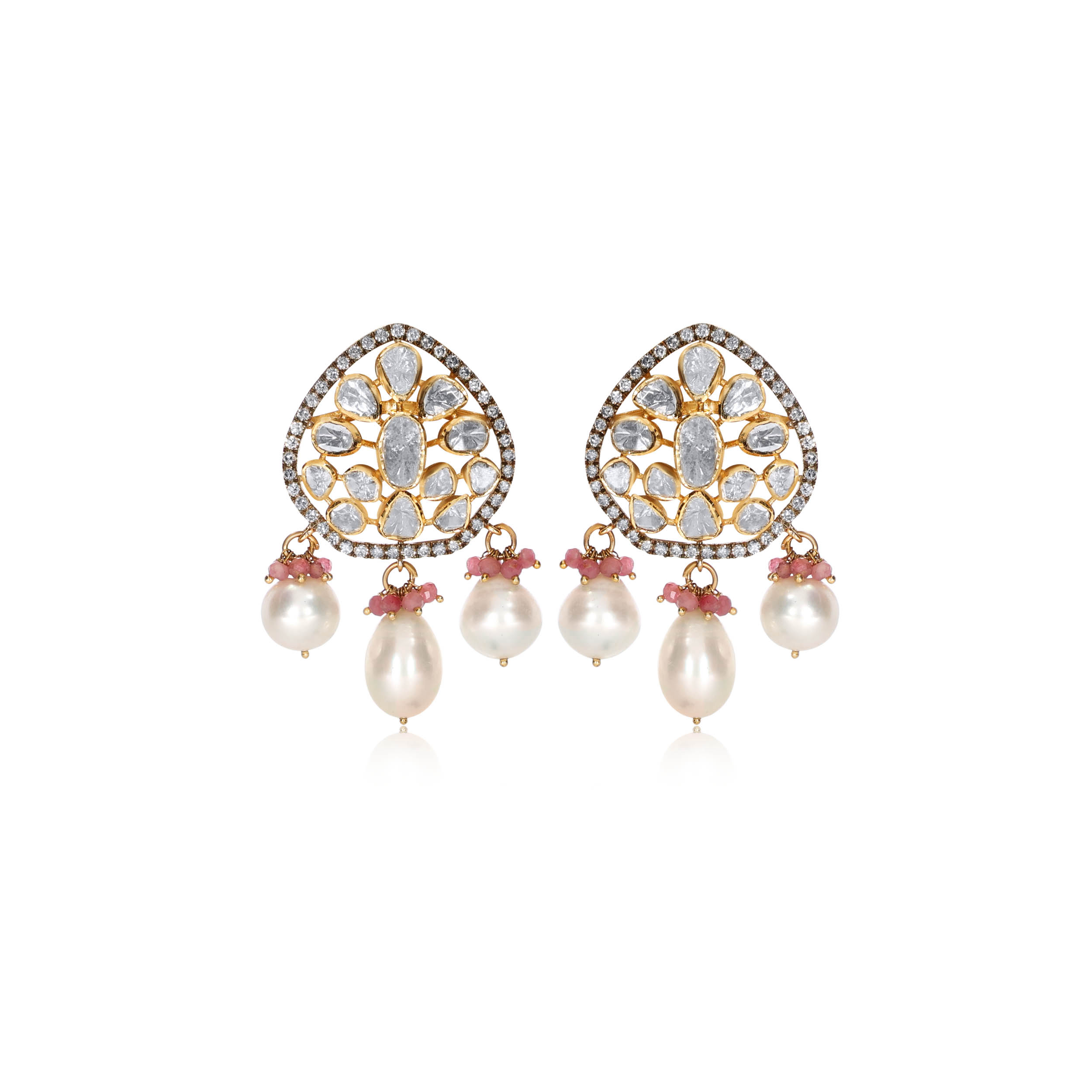 Eternal Brilliance Polki Diamond Studs - Senco Gold and Diamonds