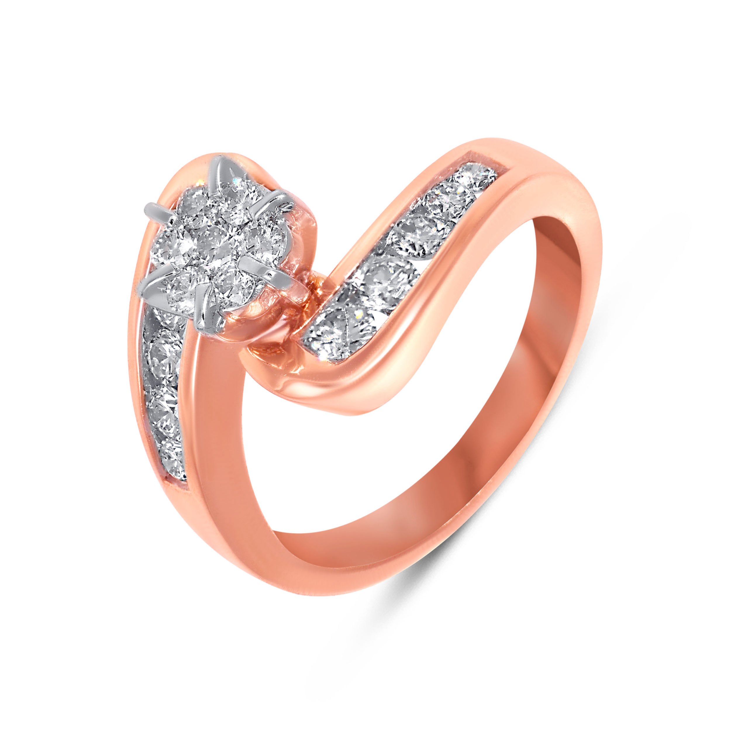 Resplendent Overlapping Diamond Ring - Senco Gold and Diamonds
