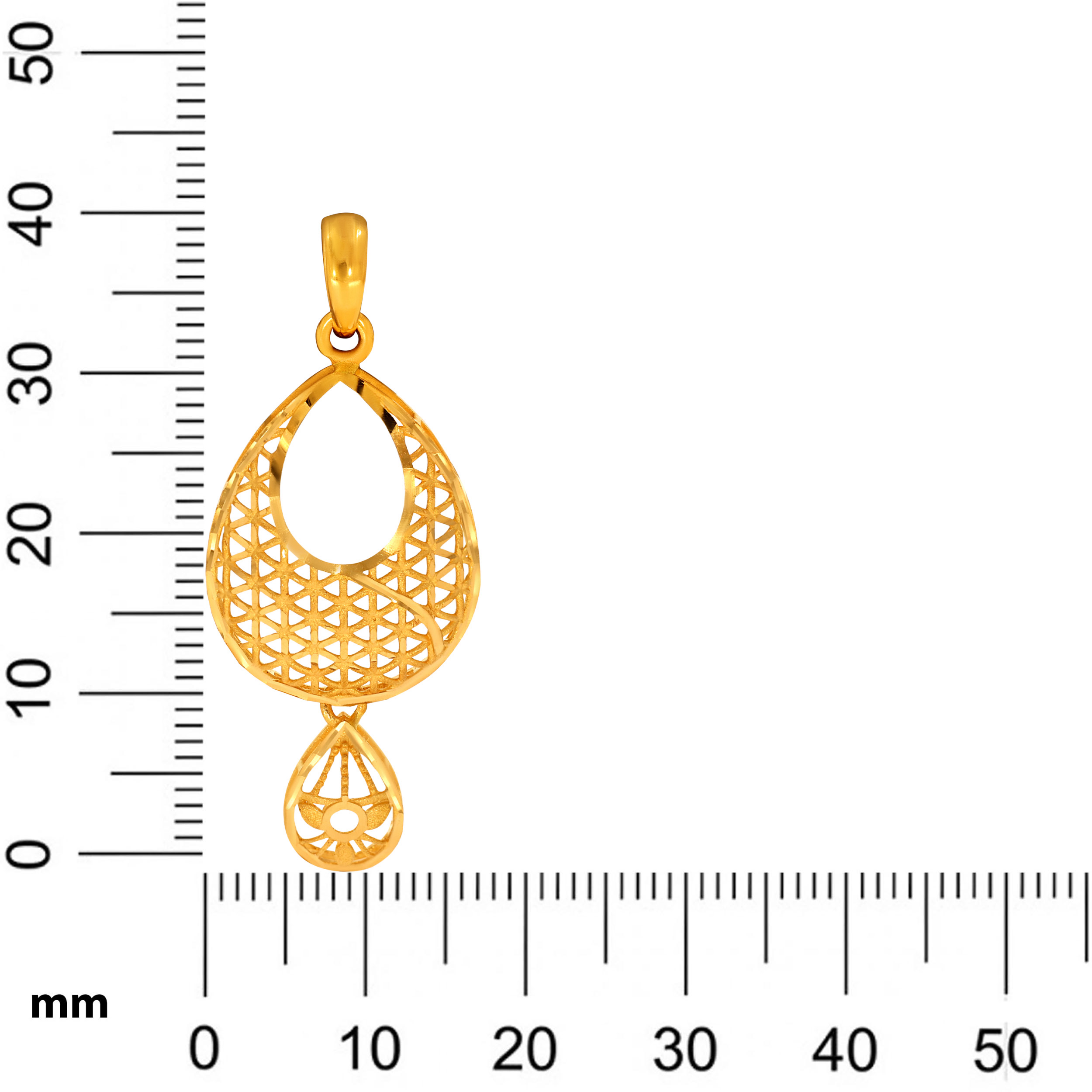 Poetic Droplet Gold Pendant - Senco Gold and Diamonds