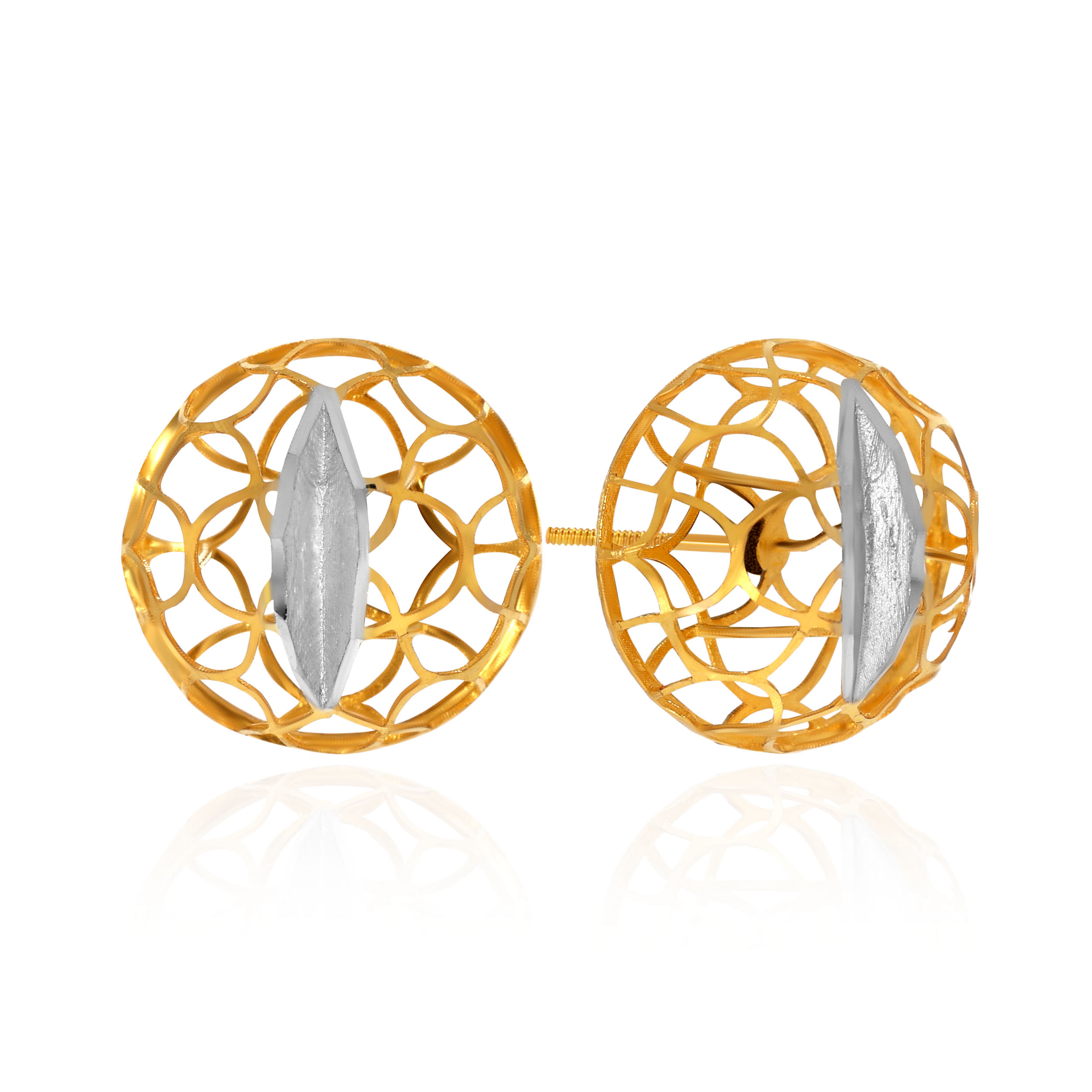 18K Yellow Gold Gold Studs Earrings-GP-D000690116 - Senco Gold and Diamonds