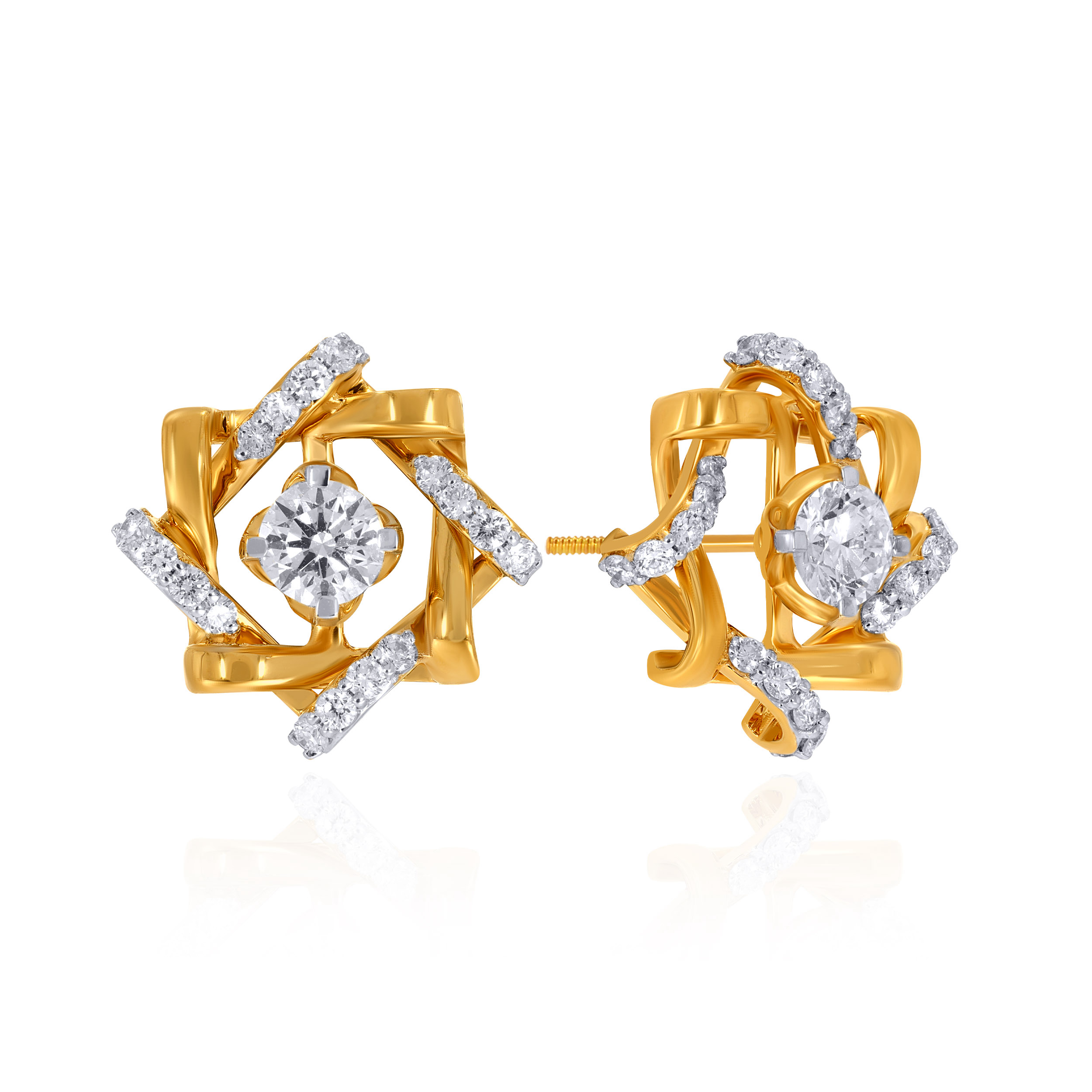 Twist Mirage Diamond Studs - Senco Gold and Diamonds