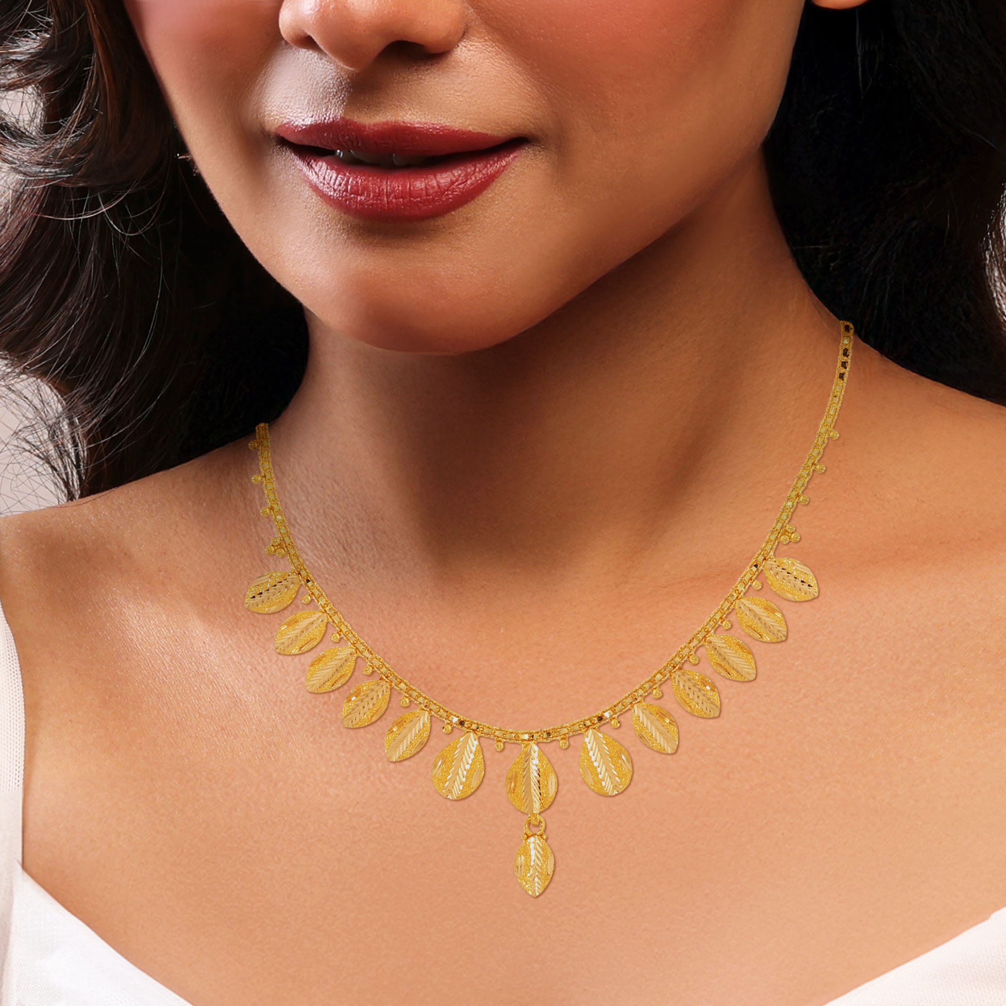 22K Yellow Gold Necklace-GN-D000709930 - Senco Gold and Diamonds