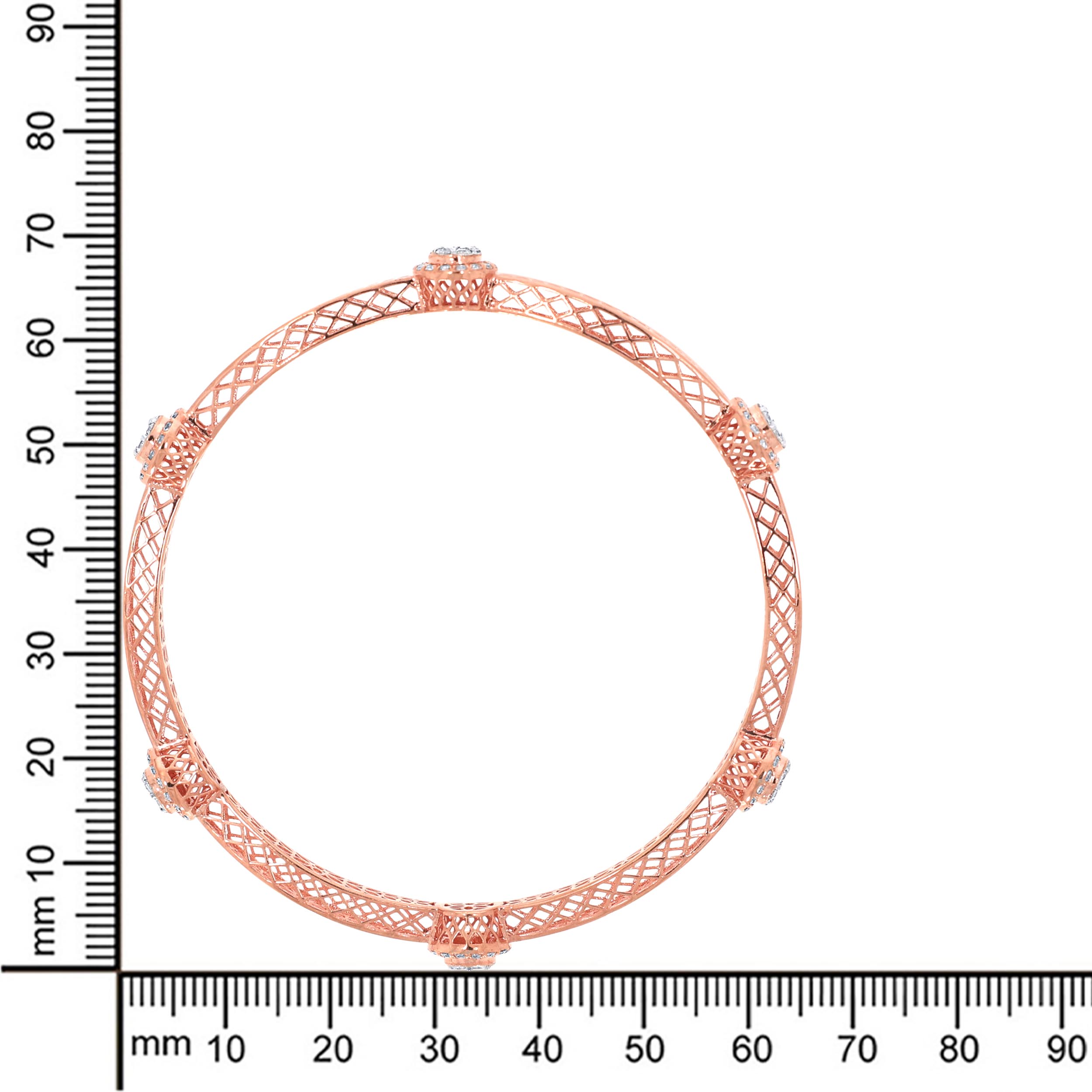 Wonderous Interlace Diamond Bangle - Senco Gold and Diamonds