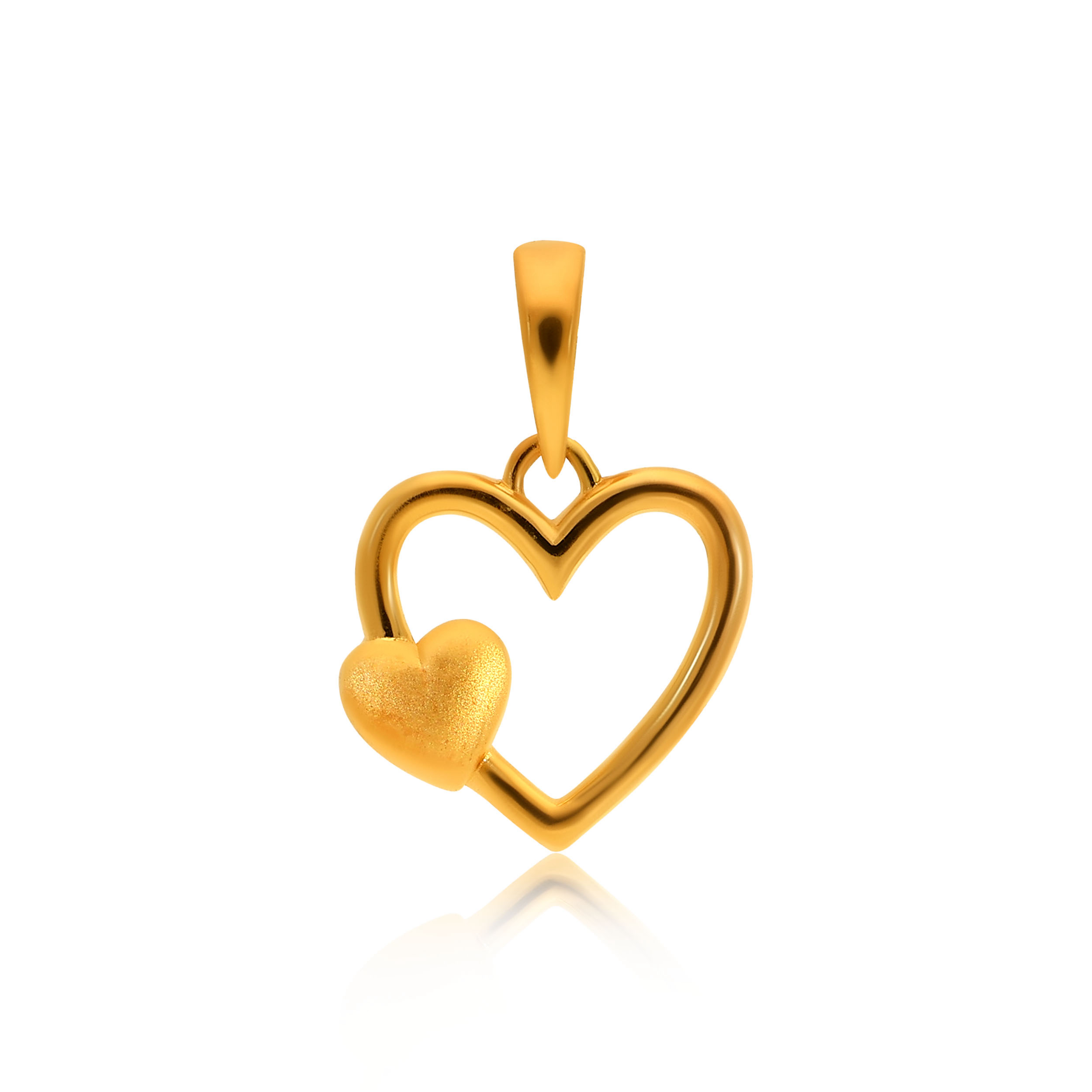 Solstice Heart Relic Gold Pendant - Senco Gold and Diamonds