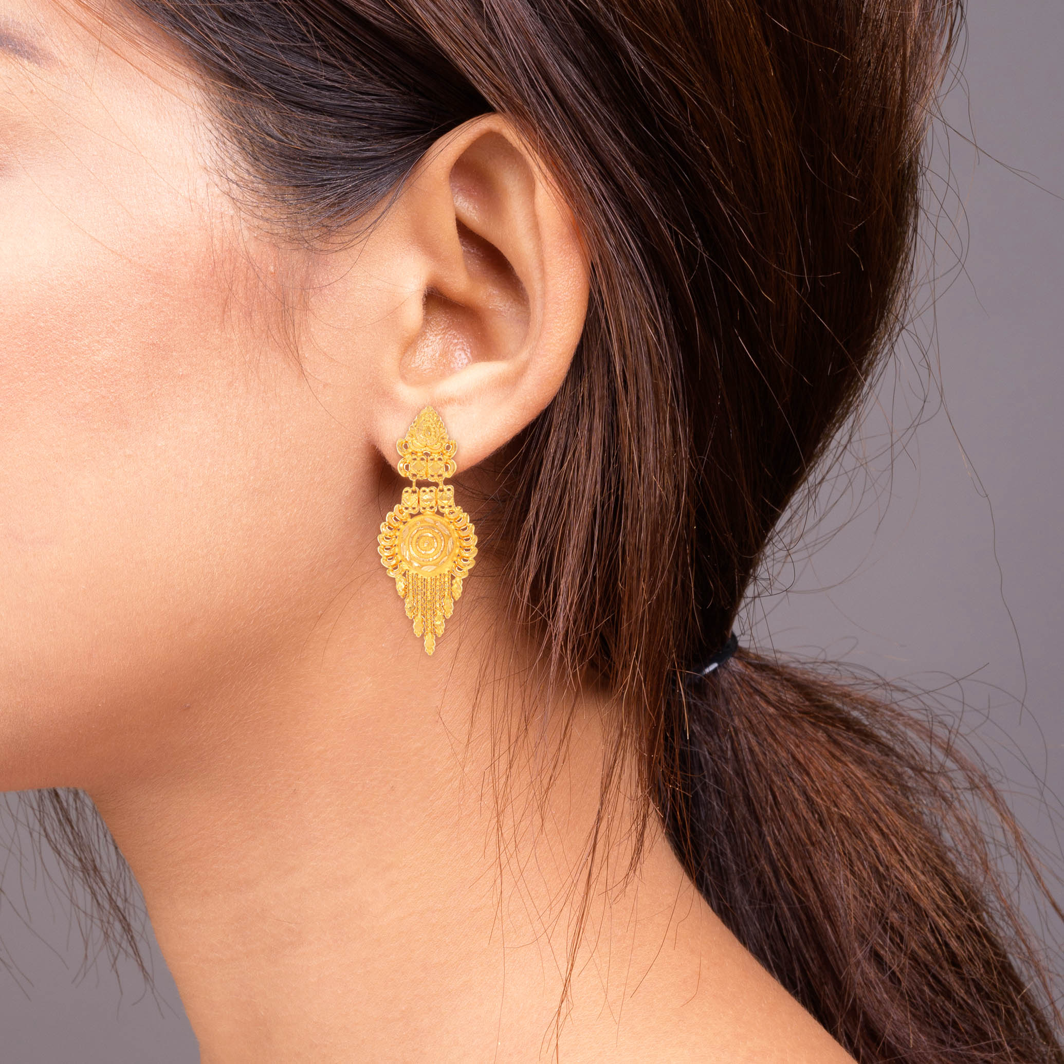 Ancestral Bloom Gold Earrings - Senco Gold and Diamonds