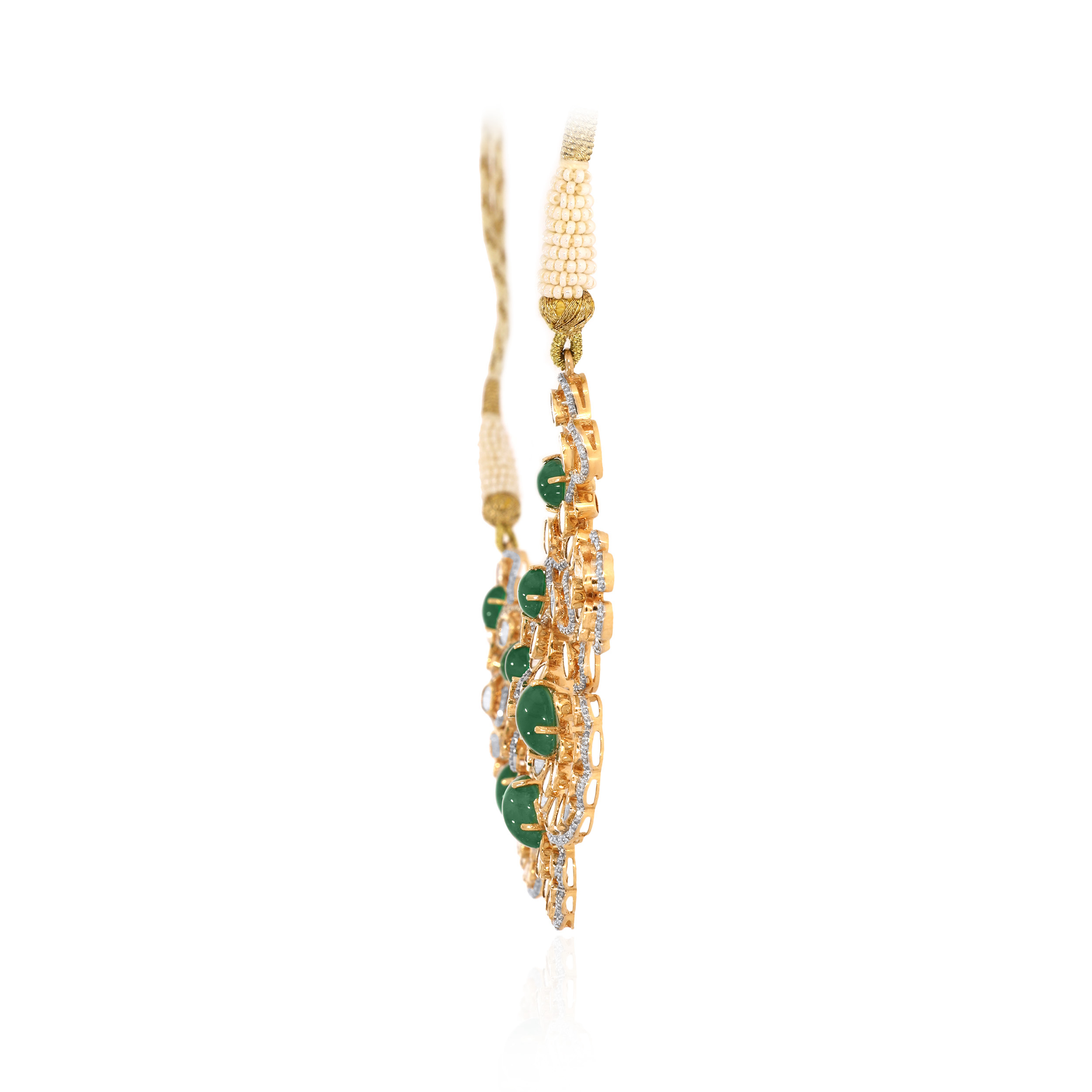14K Yellow Gold Polki Diamond Necklace-DGN-D000788823 - Senco Gold and Diamonds