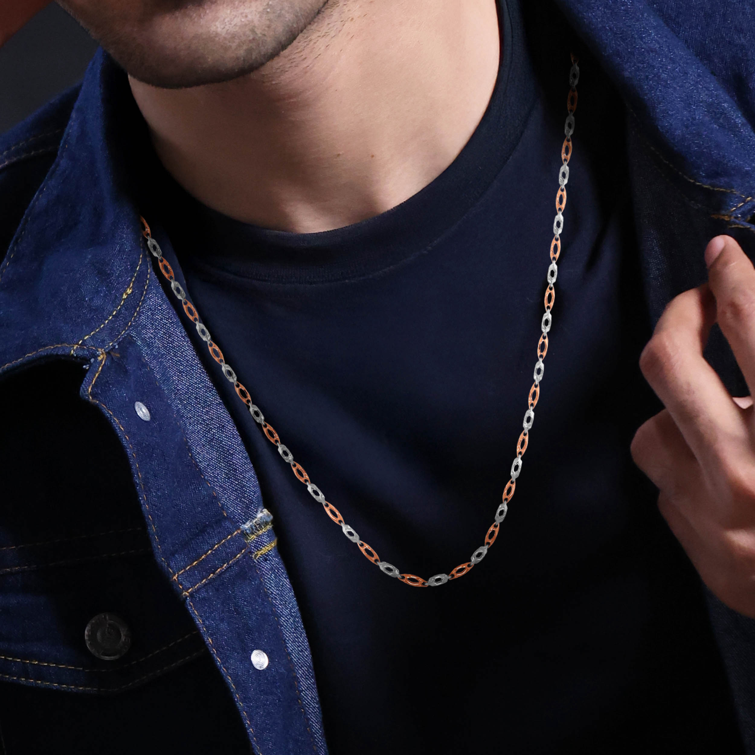 Understated Elegance Platinum Men's Chain - Senco Gold and Diamonds