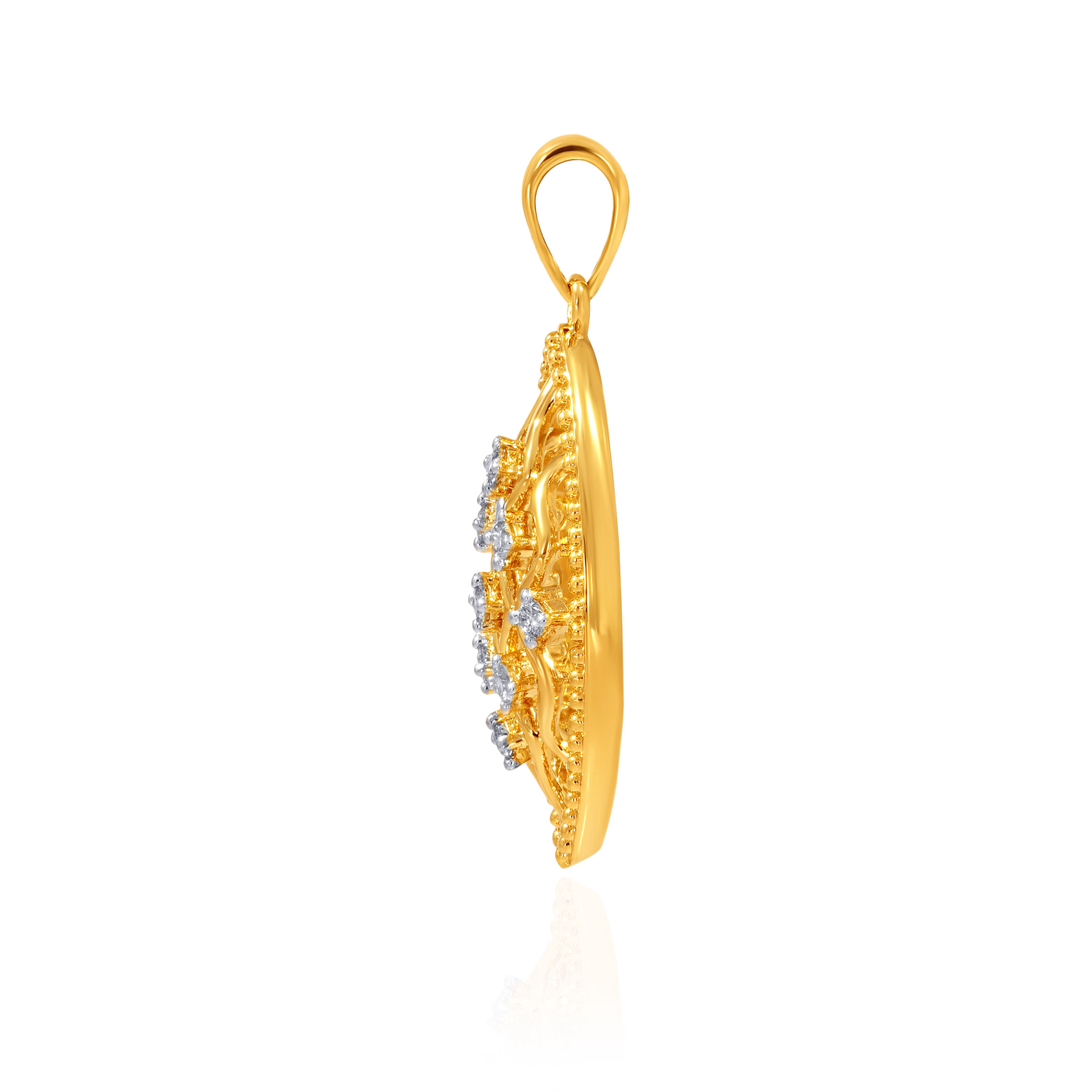 Elara Petal Diamond Pendant - Senco Gold and Diamonds