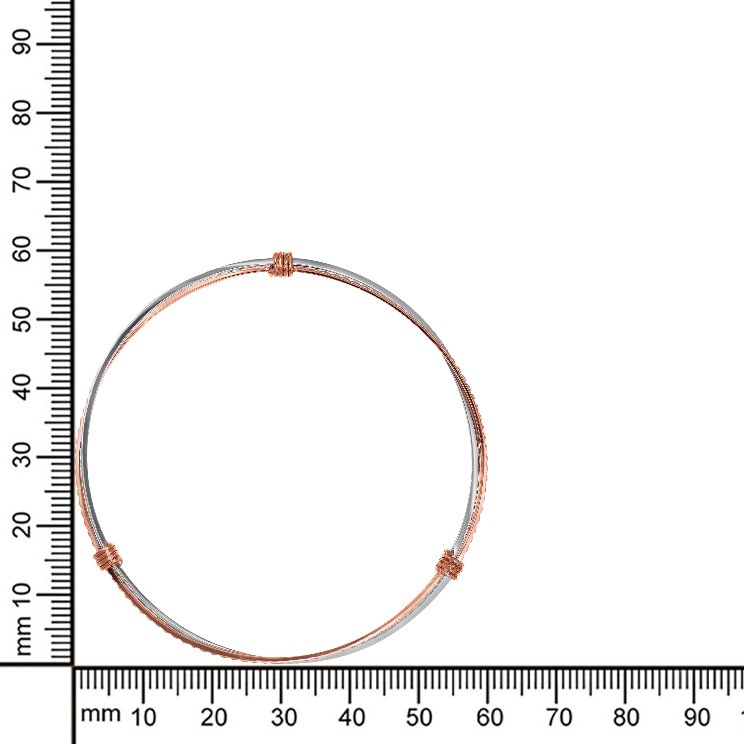 Radiant Fusion Platinum Bangle - Senco Gold and Diamonds