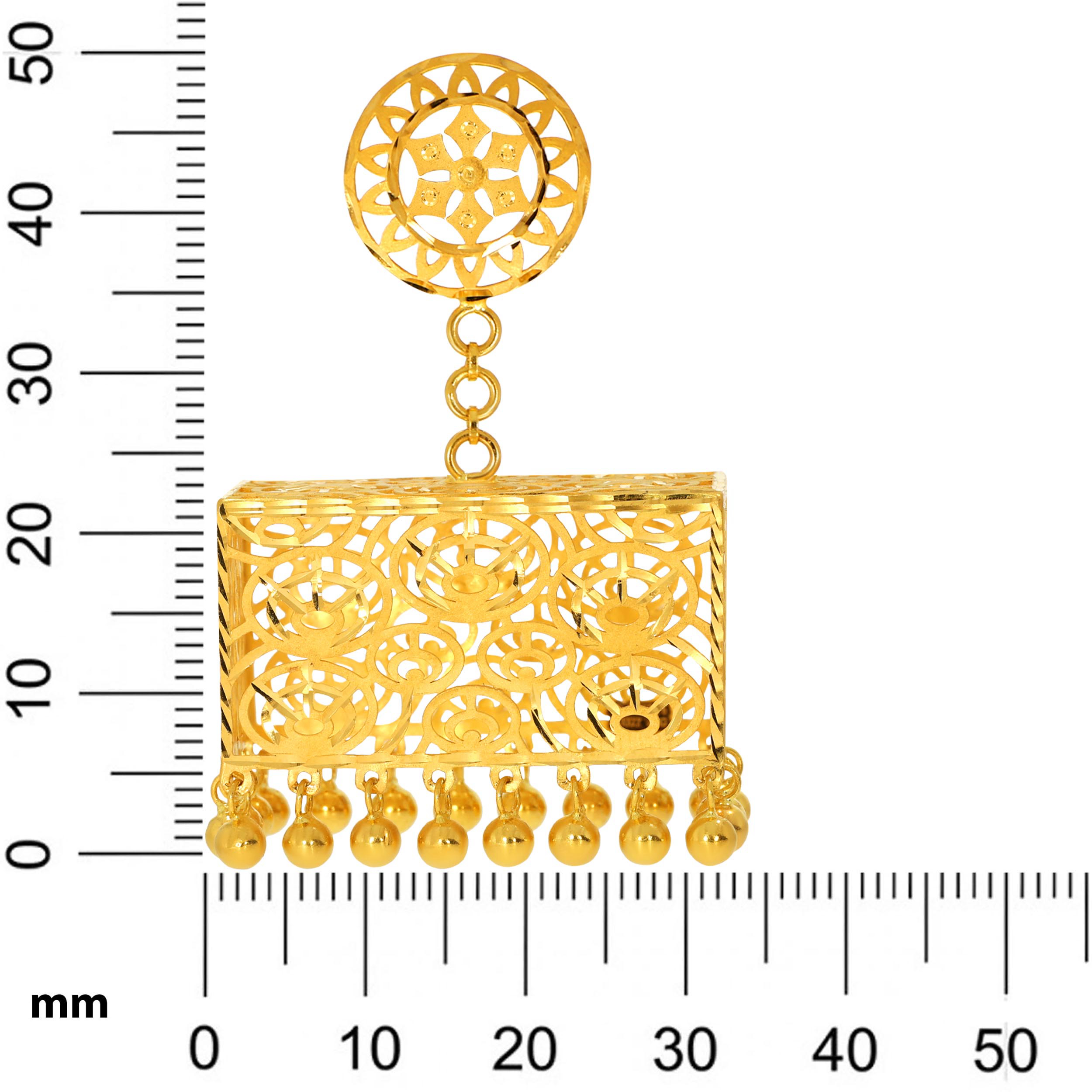 Gift of Beauty Gold Danglers - Senco Gold and Diamonds