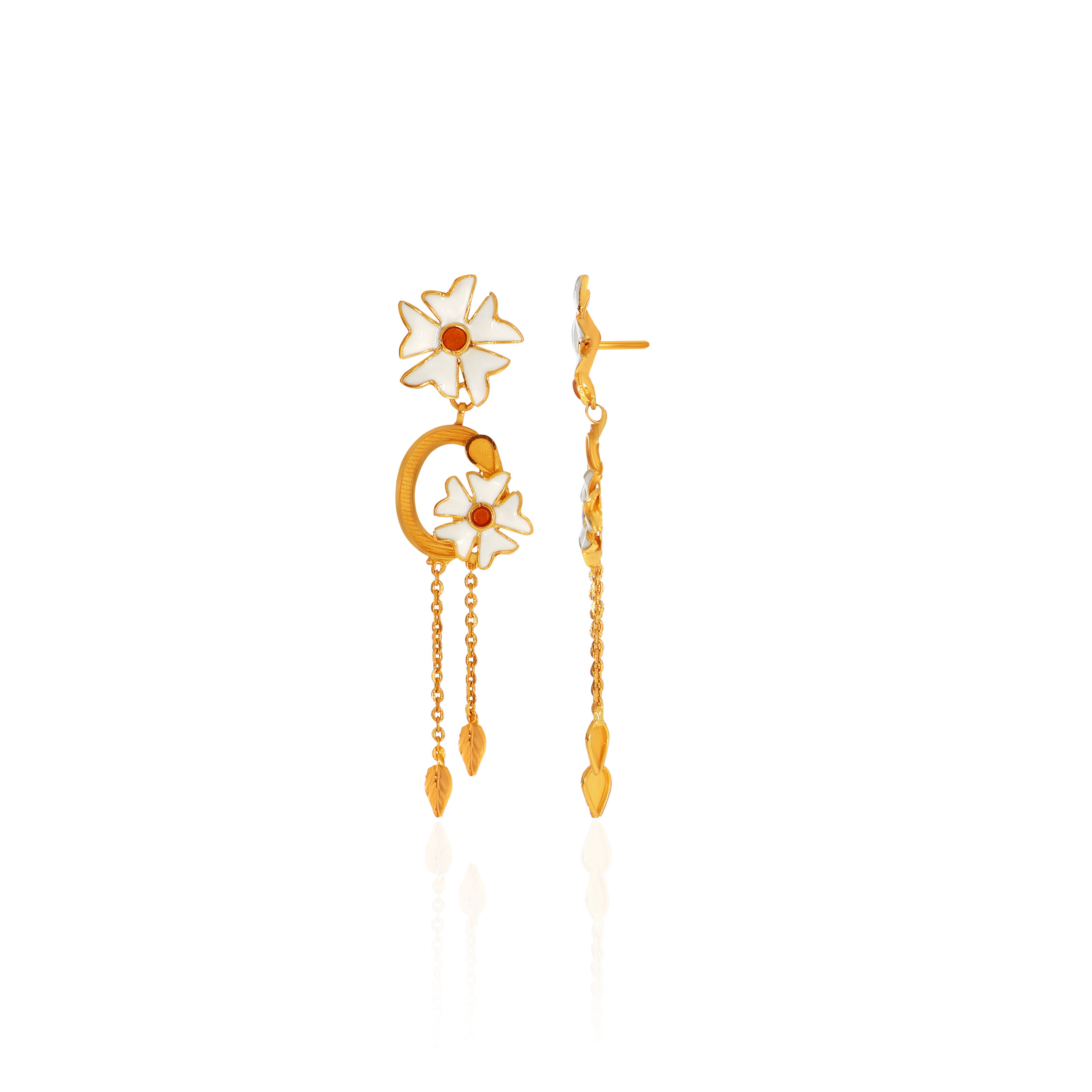 22K Yellow Gold Drop Earrings-GP-D000783655 - Senco Gold and Diamonds