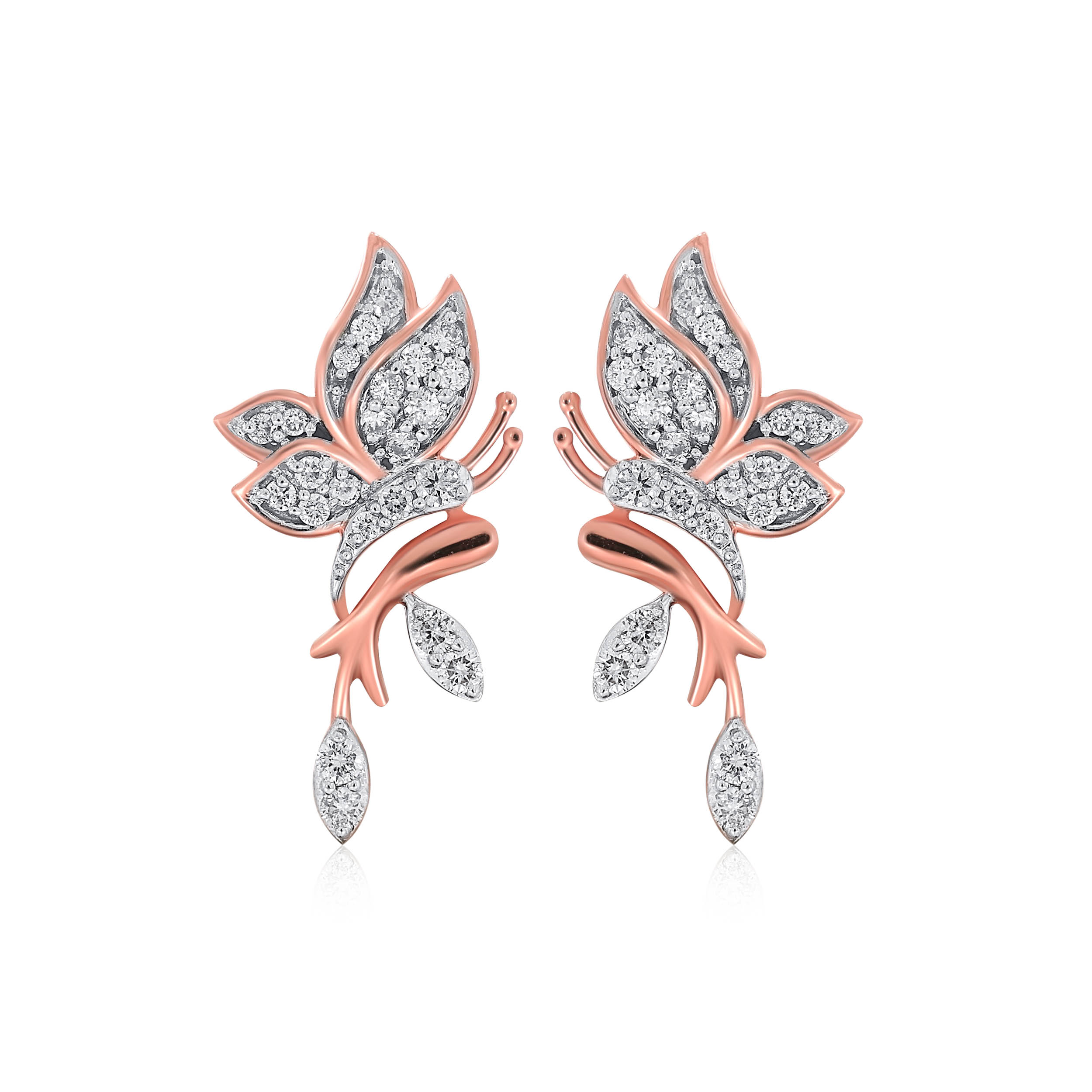 Fluttering Allure Diamond Studs - Senco Gold and Diamonds