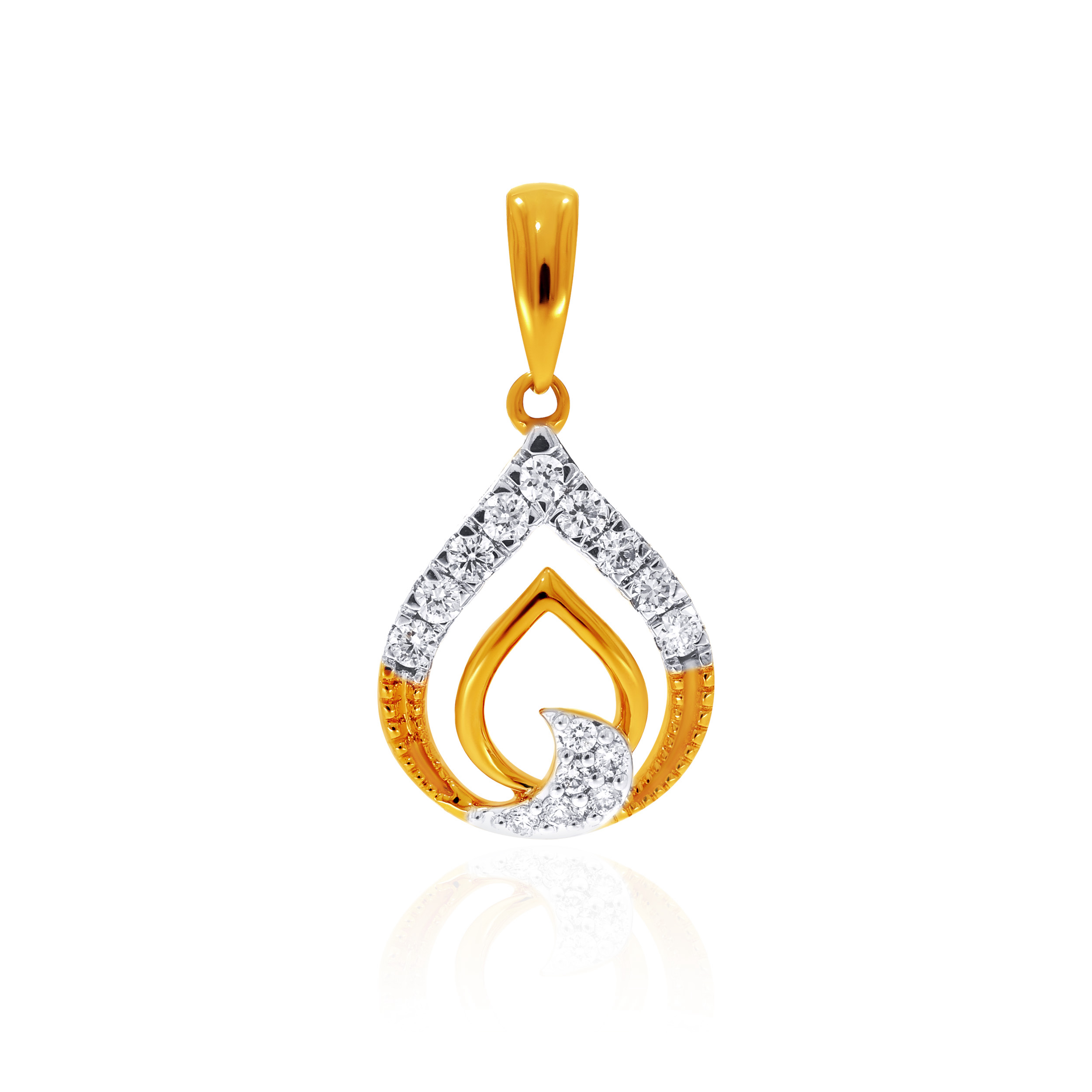 Radiant Flame Diamond Pendant - Senco Gold and Diamonds