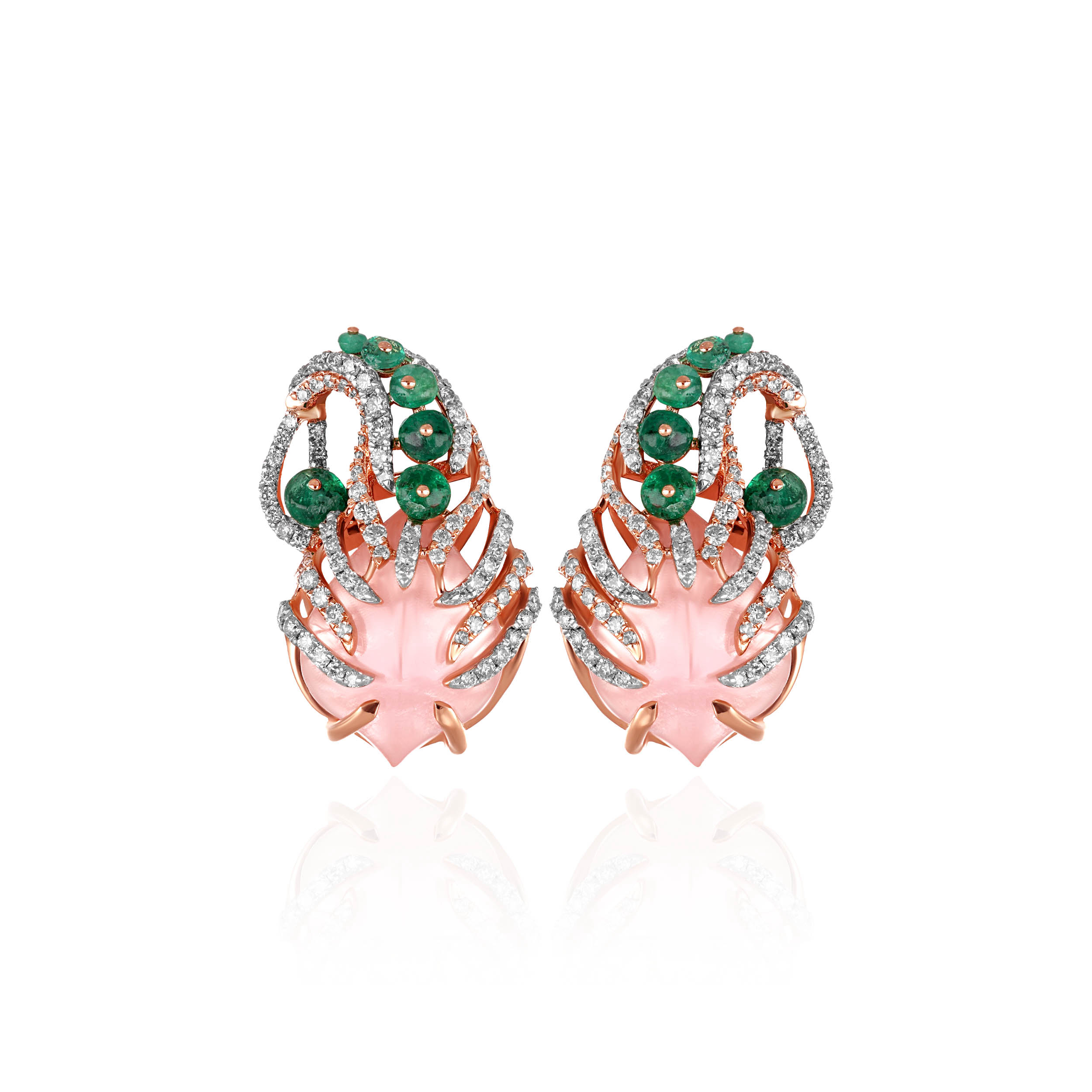 Sparkling Vine Diamond Earrings - Senco Gold and Diamonds