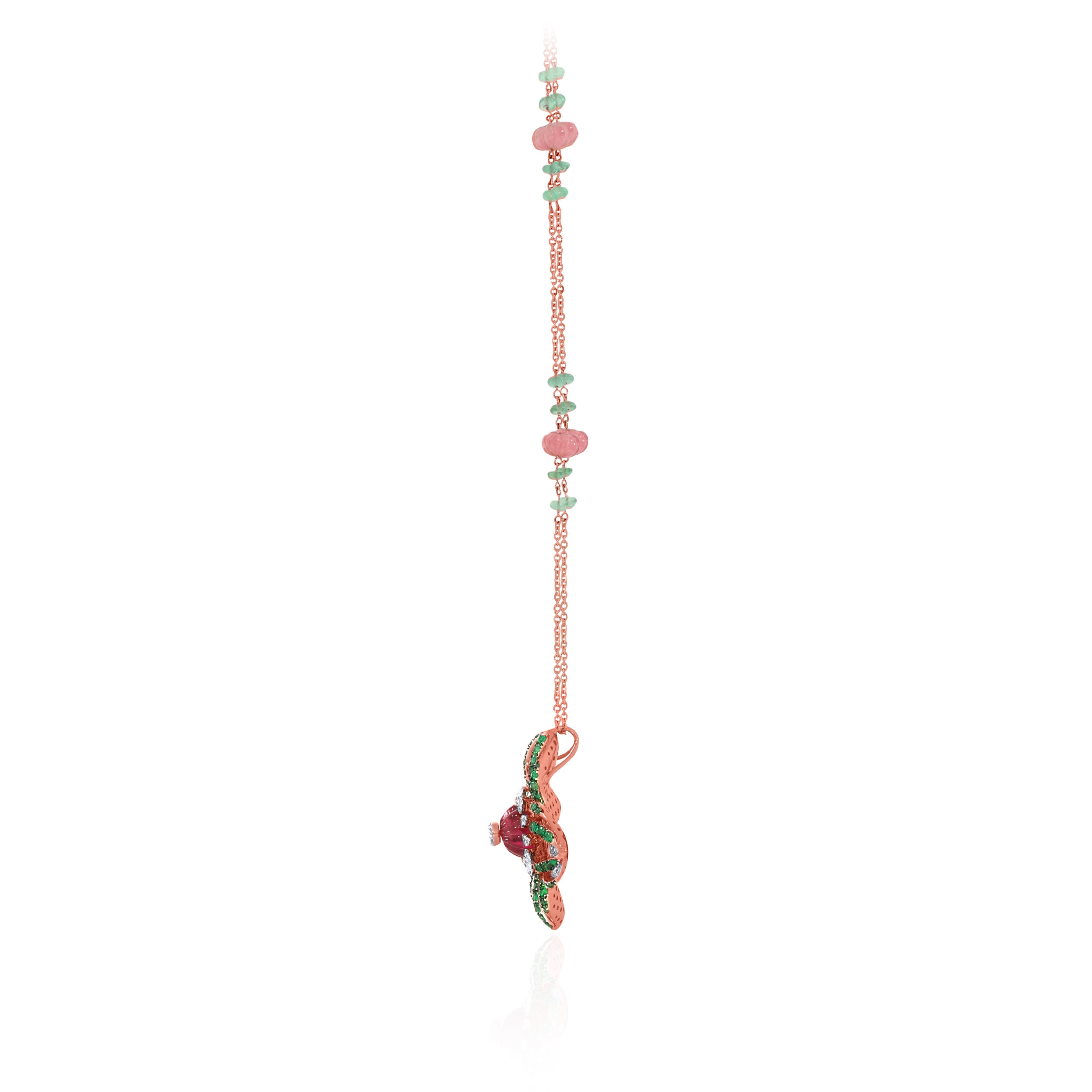 Ethereal Bloom Diamond Chain Pendant - Senco Gold and Diamonds