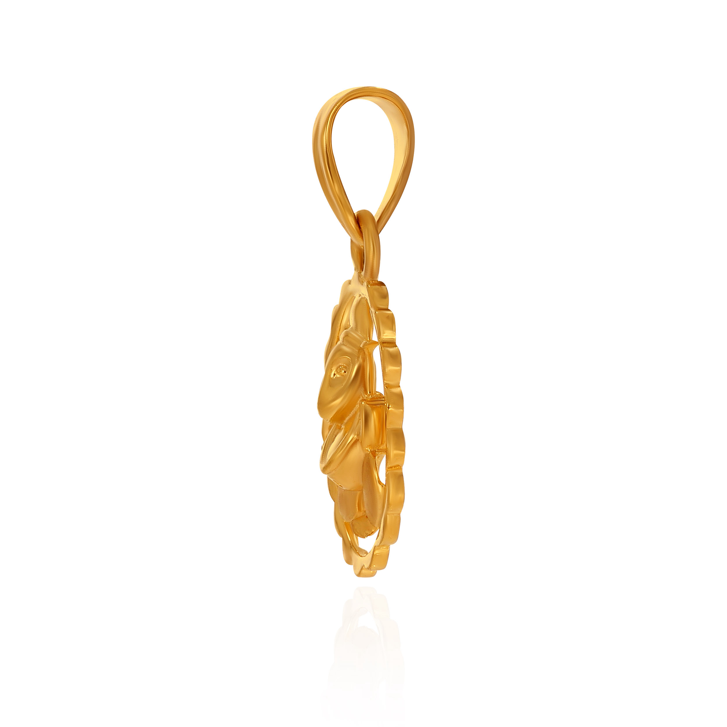 Divine Aura Ganesha Gold Pendant - Senco Gold and Diamonds