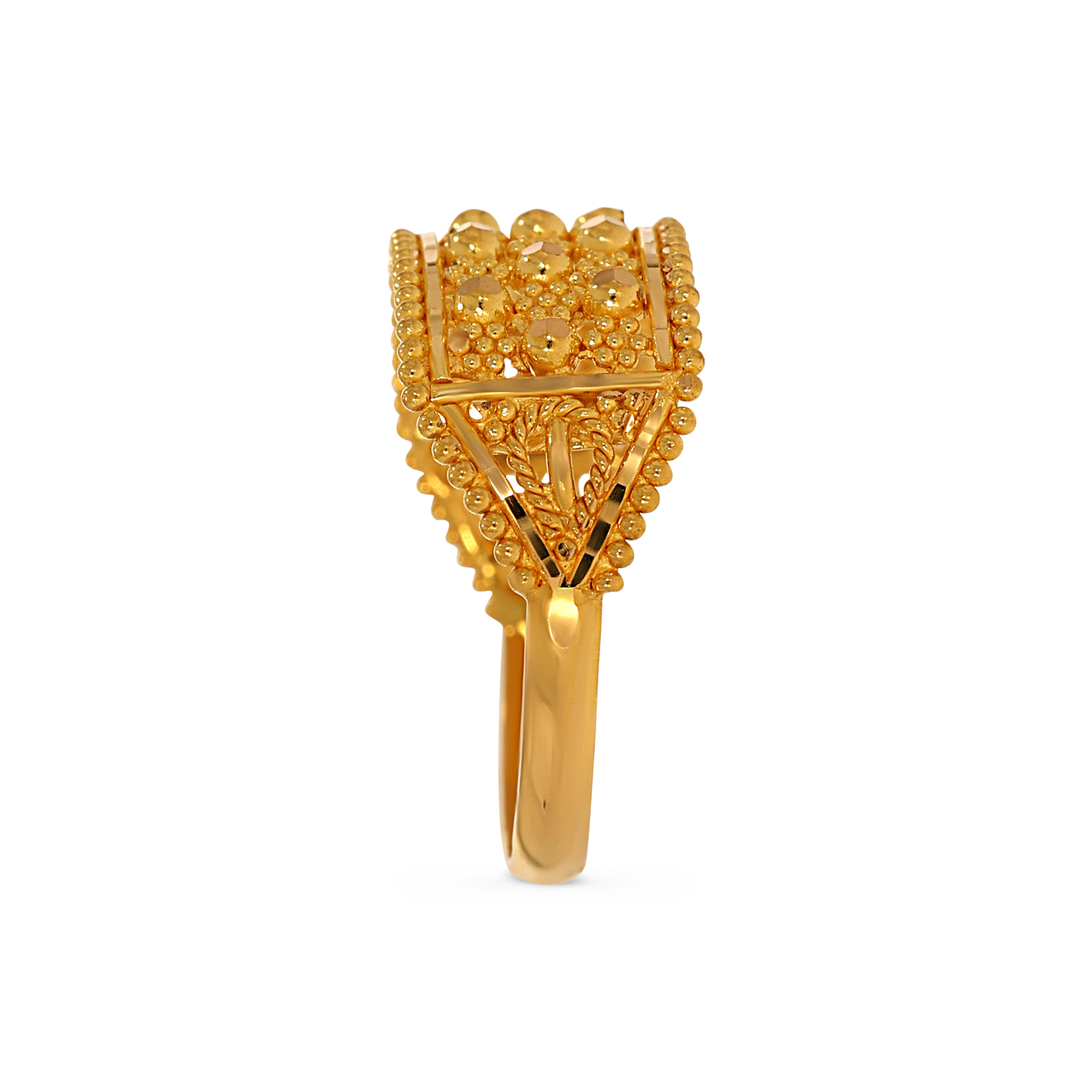 Classic Ballwork Gold Ring - Senco Gold and Diamonds