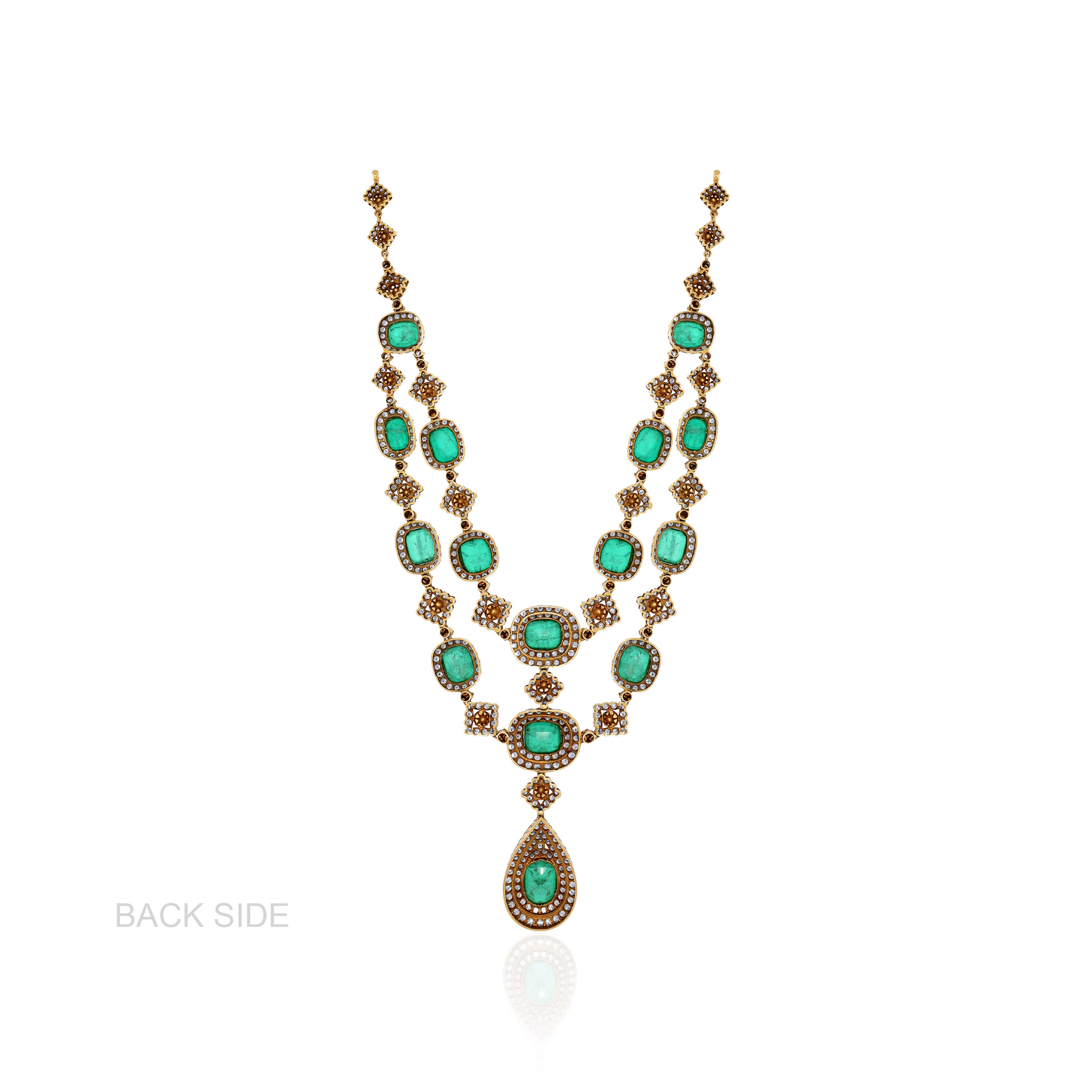 18K Yellow Gold Polki Diamond Necklace-DGN-D000788792 - Senco Gold and Diamonds