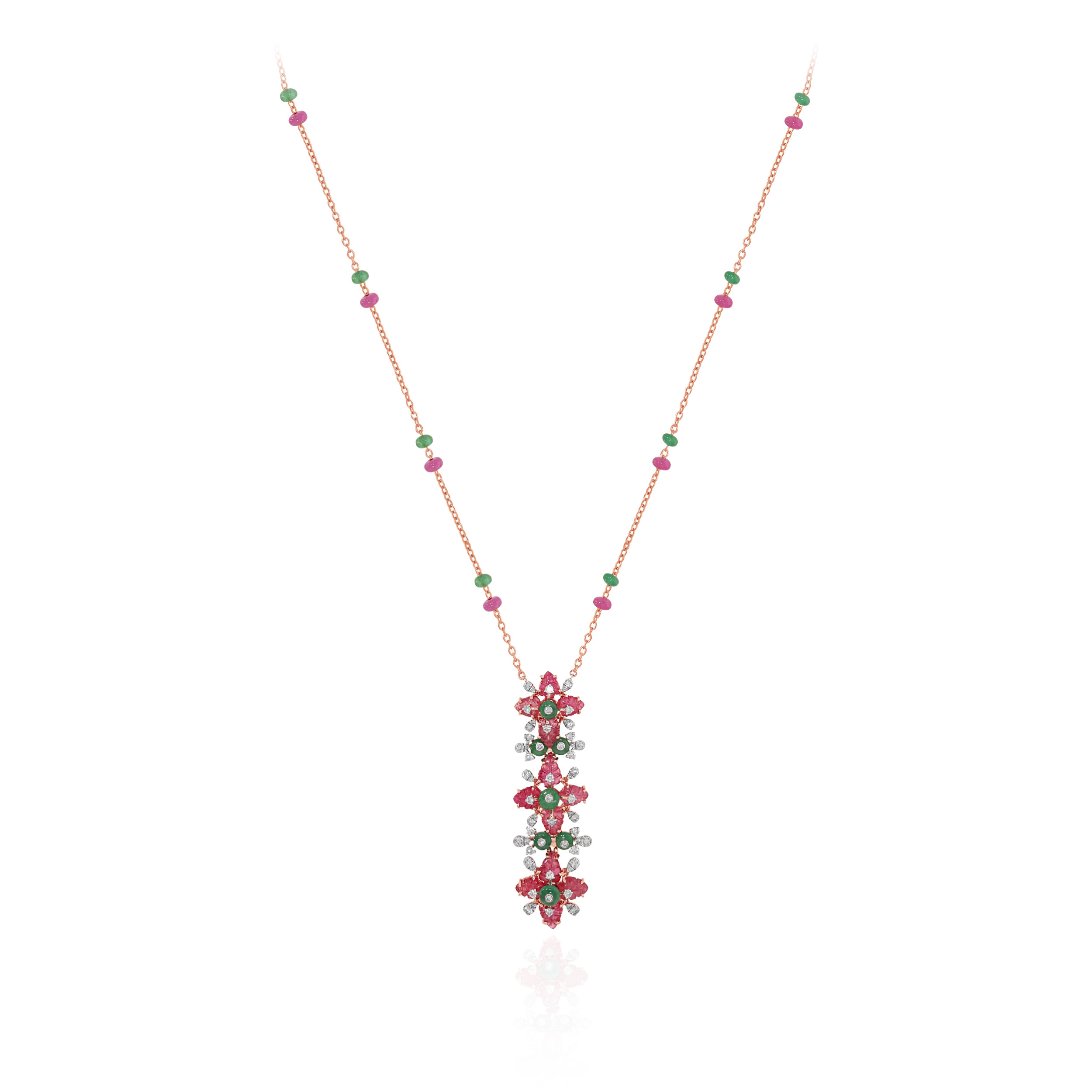 Blooming Symphony Diamond Chain Pendant - Senco Gold and Diamonds